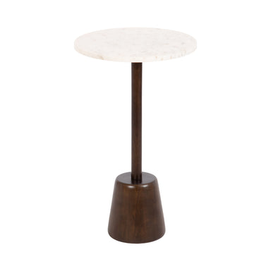 Side Table White Dark Brown 14x14x24 1