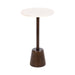 Side Table White Dark Brown 14x14x24 1