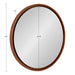 Round Mirror Walnut Brown 30" Diameter 6