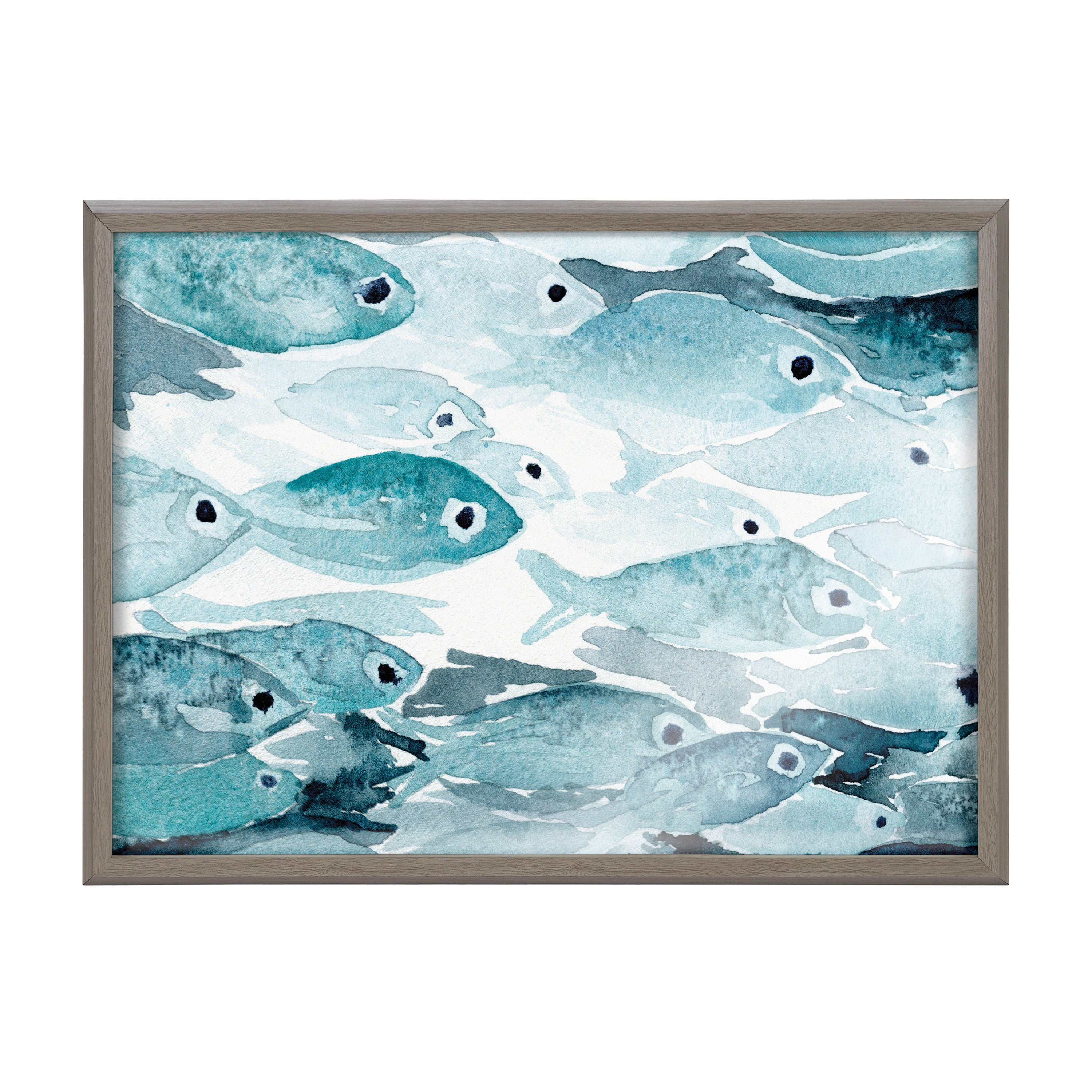 Blake Aholehole Framed Printed Glass by Janet Meinke-Lau