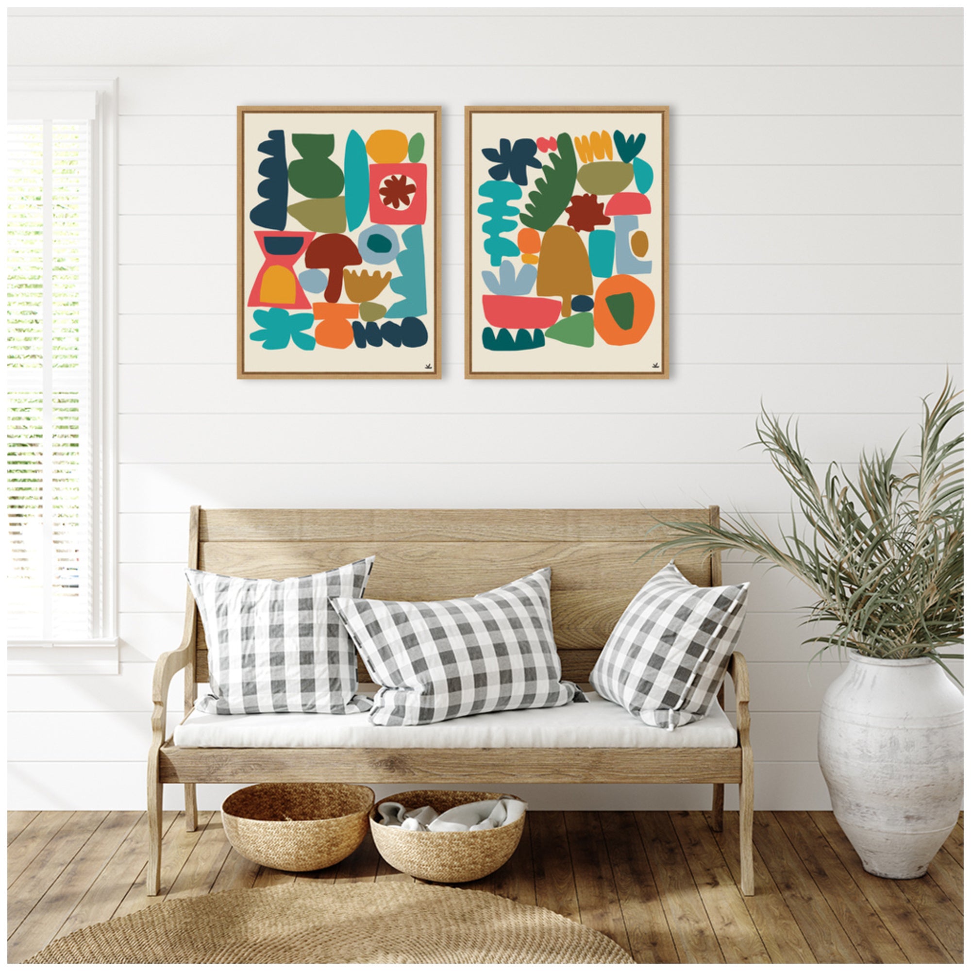 Garden Songs PT 1 & 2 2 Piece Framed Canvas Wall Art Set by Kelly Knaga