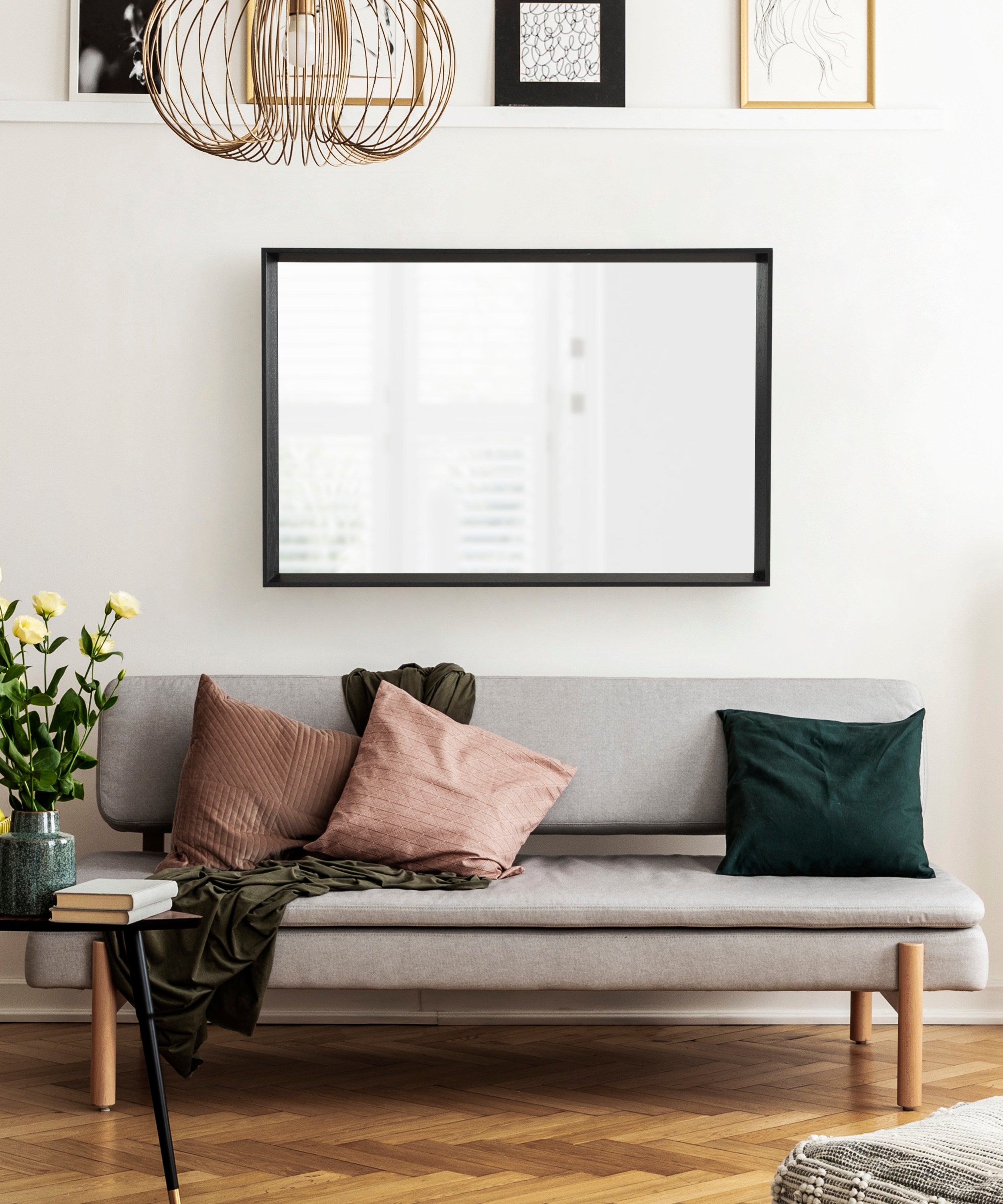 Rectangle Mirror Black 24x36 7