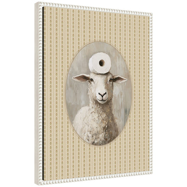 Framed Canvas 18x24 Sylvie Beaded White 1