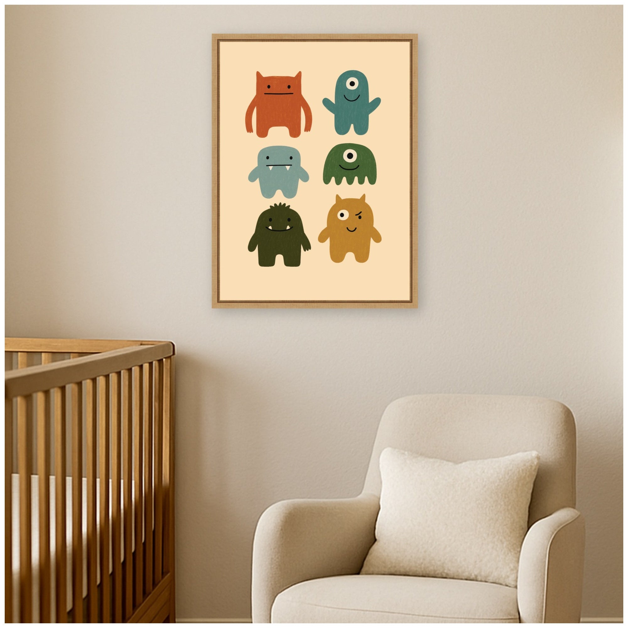 Monster Arts by Laura Moss Framed Canvas Wall Art Print