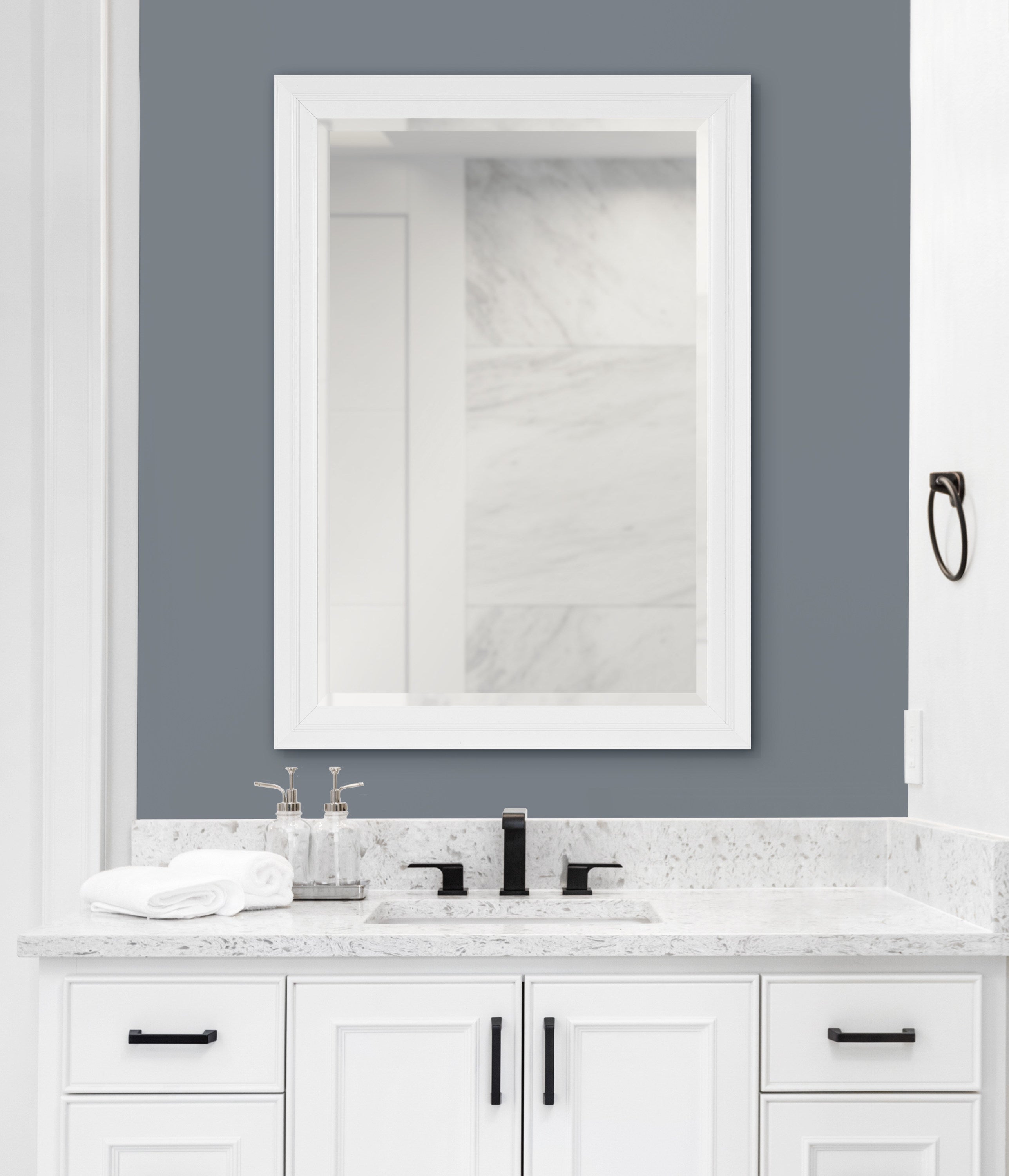 Rectangle Mirror White 24x34 6