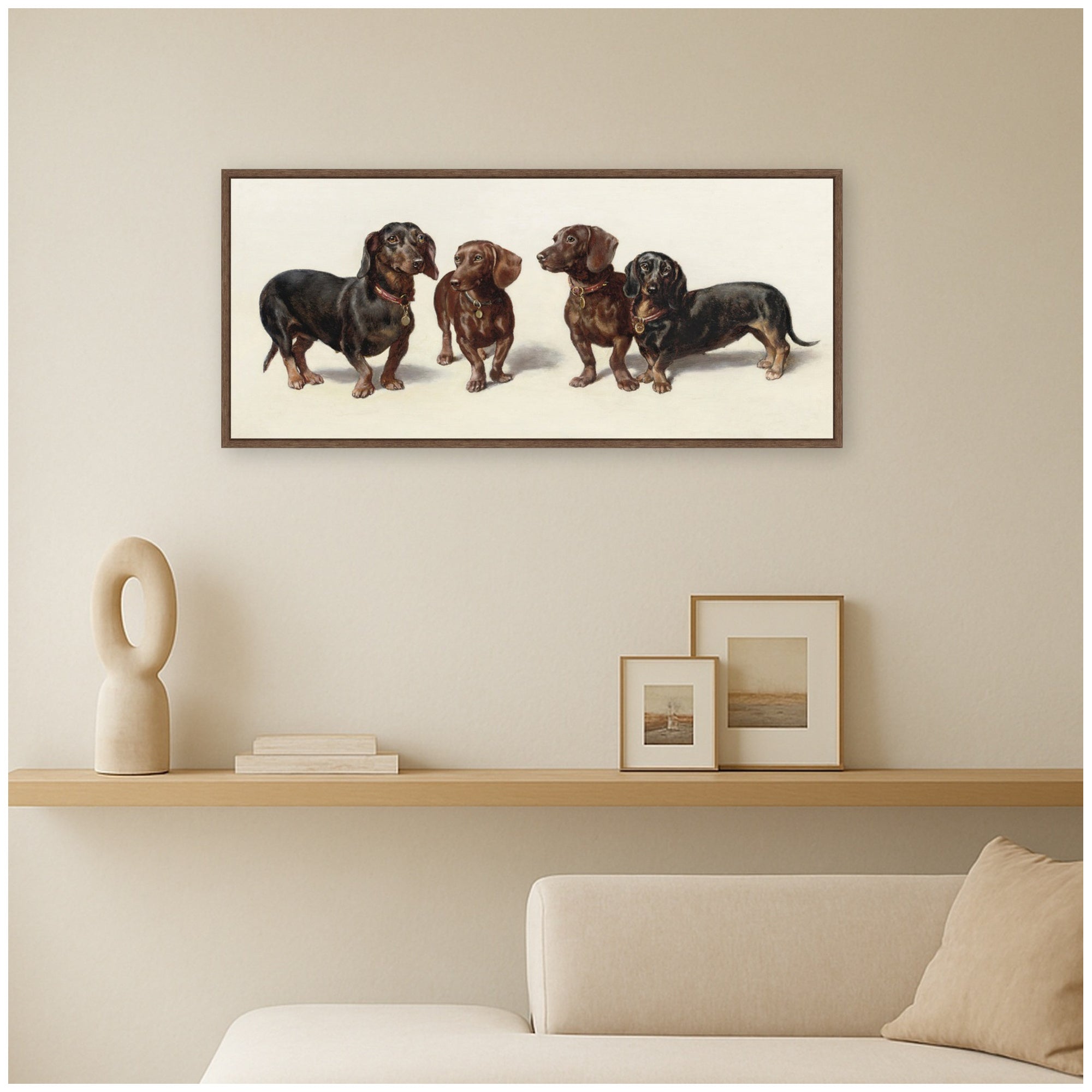 Framed Canvas 40x18 Sylvie Walnut 6