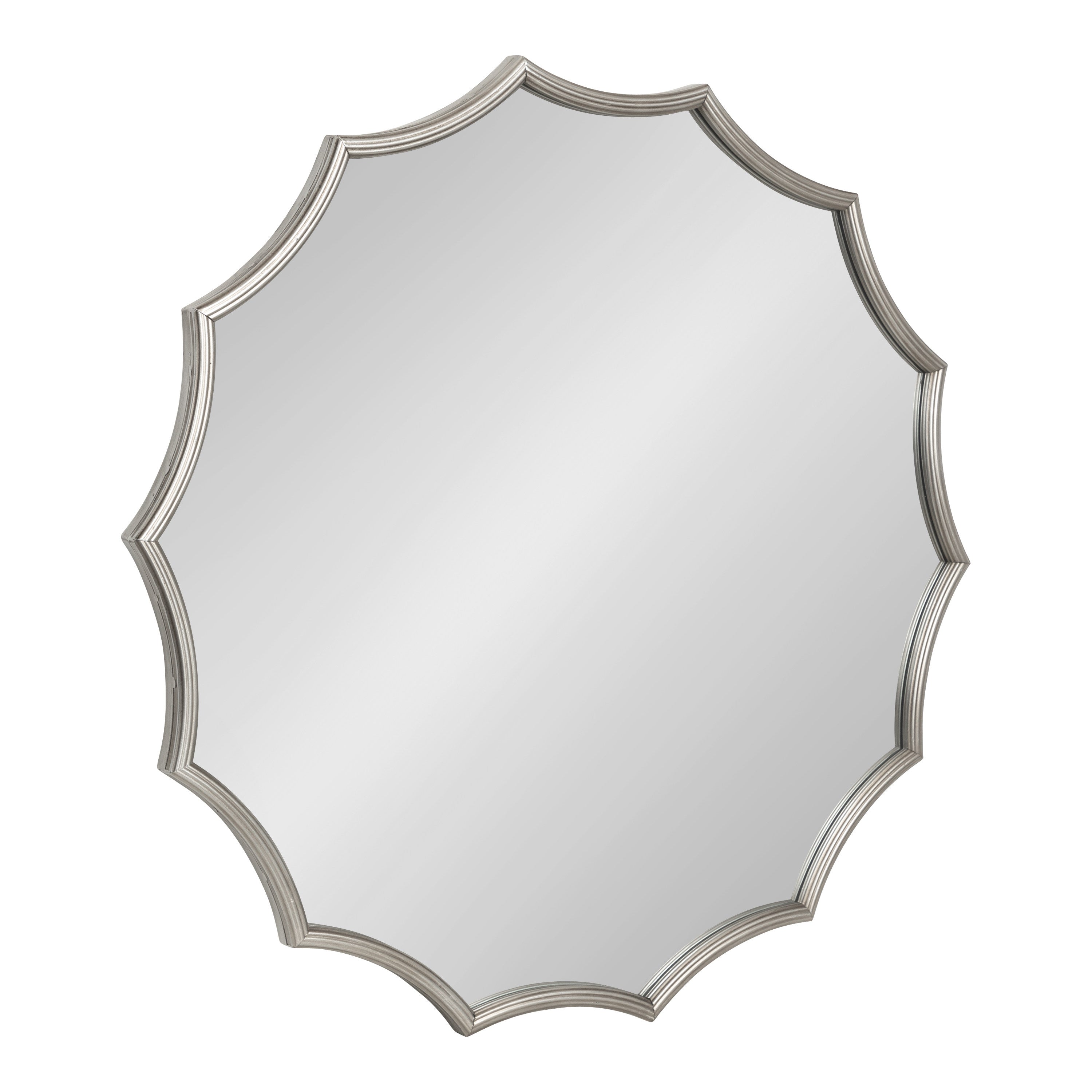 Lalina Scalloped Round Framed Accent Mirror