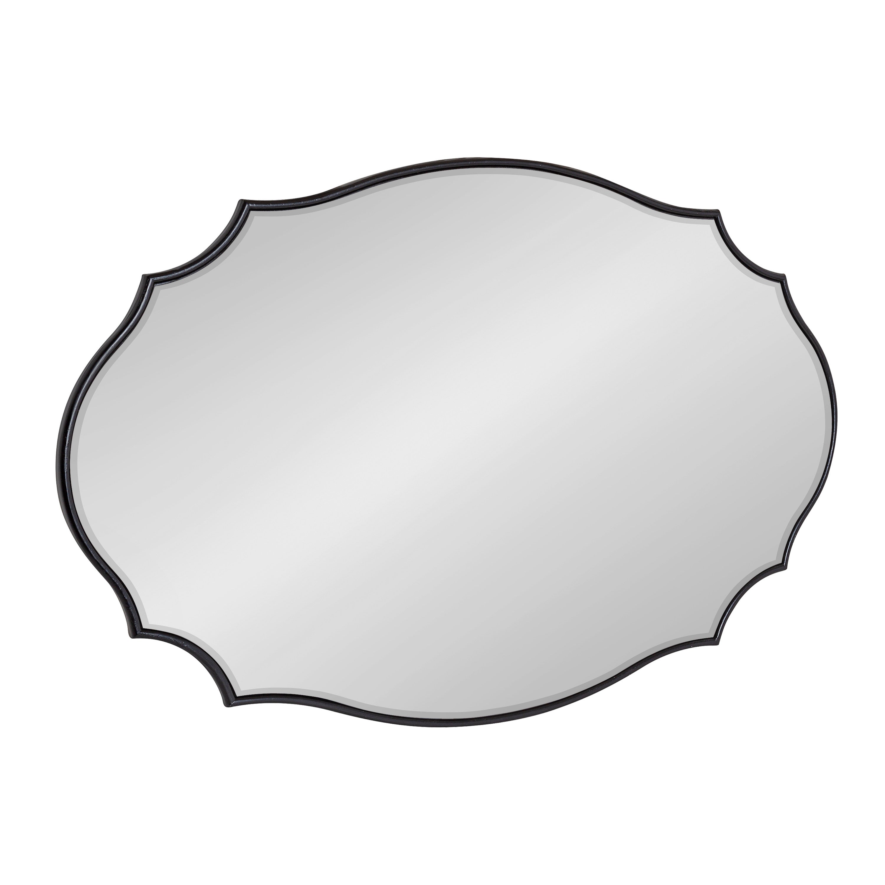 Scallop Mirror Black 24x36 1