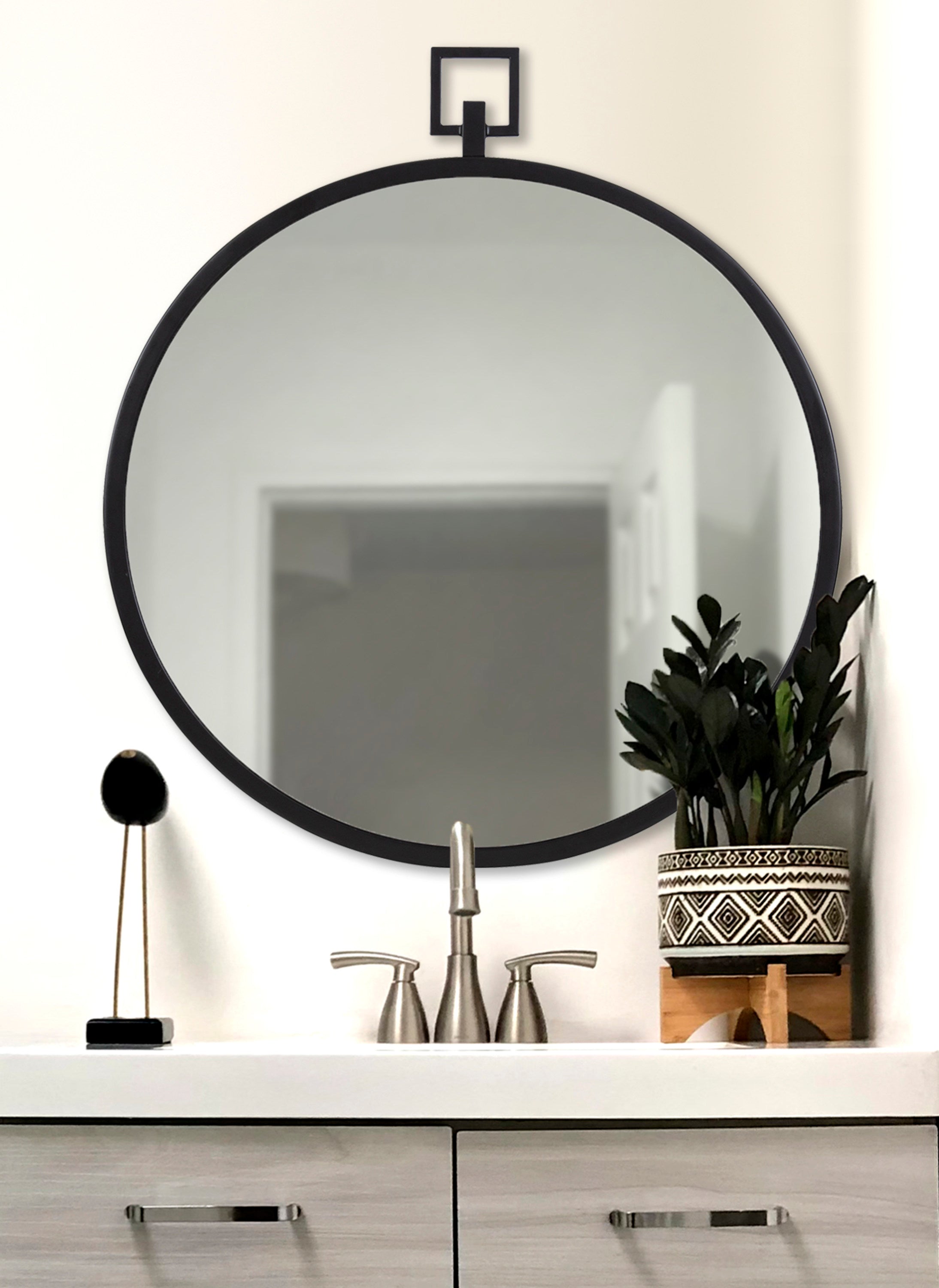 Tabb Round Framed Mirror