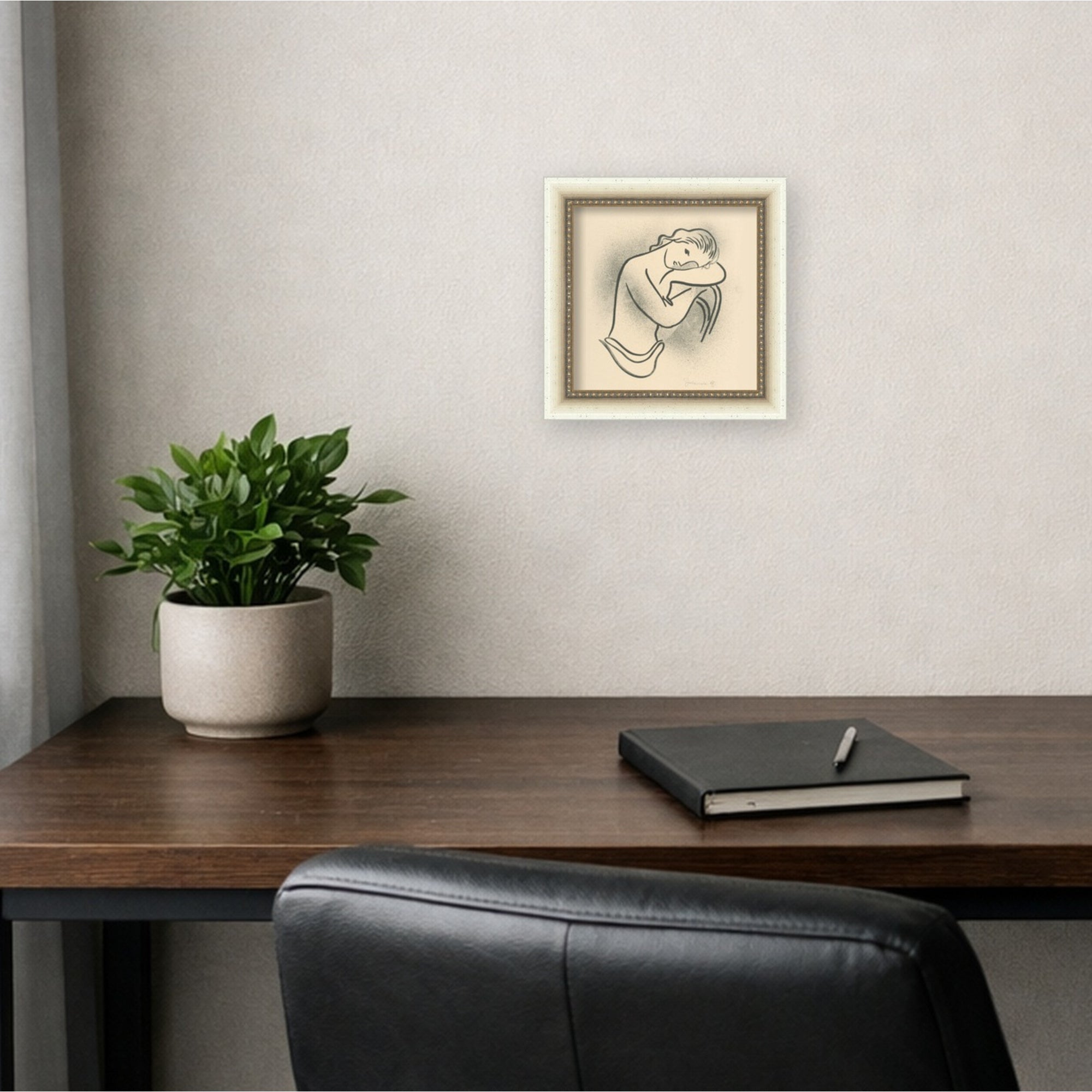 Mounted Canvas 10x10 Belmont Distress White 6