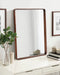 Rectangle Mirror Dark Brown 24x30 7