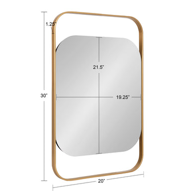 Rectangle Mirror Gold 20x30 5
