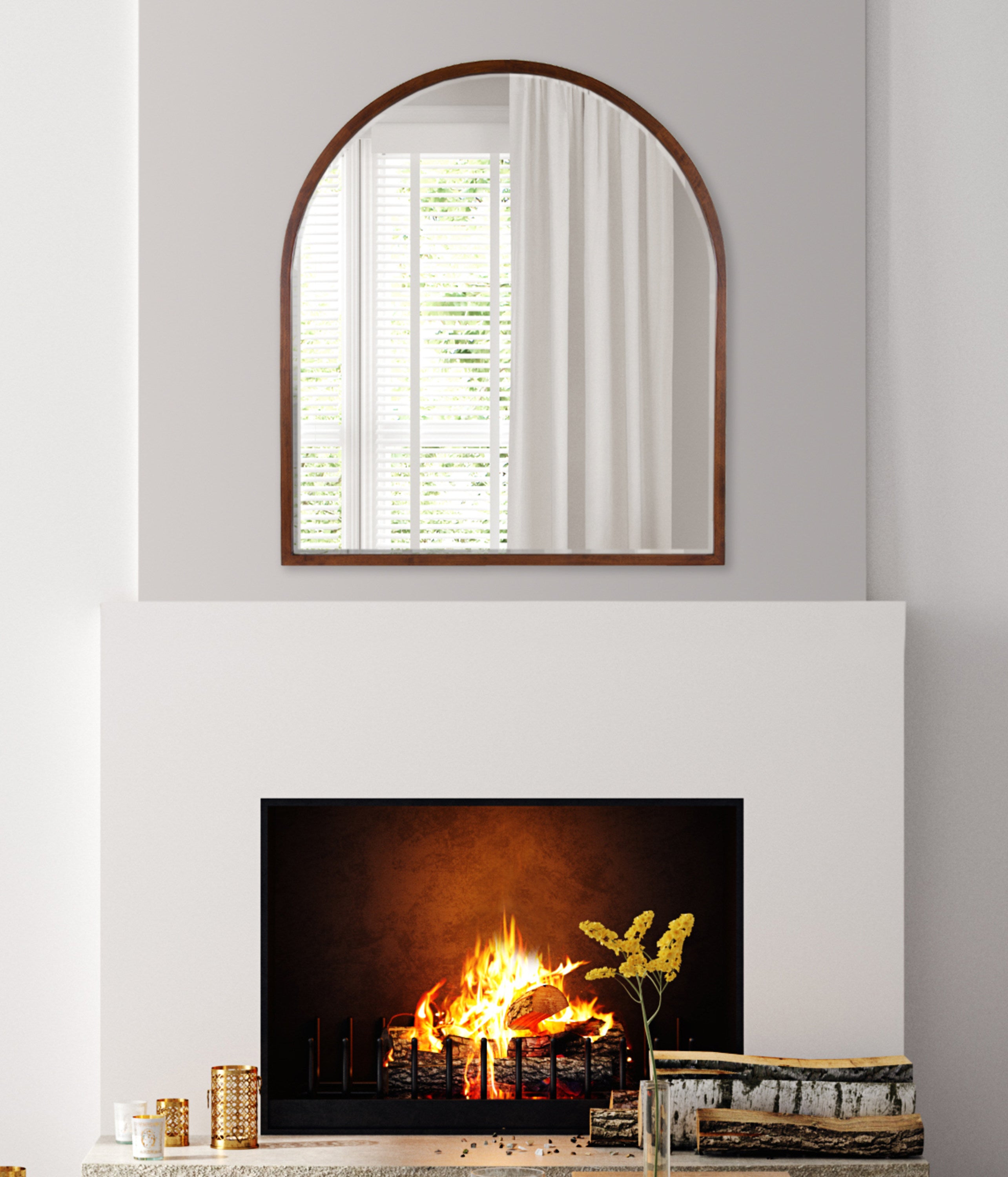 McLean Arch Wood Framed Wall Mirror