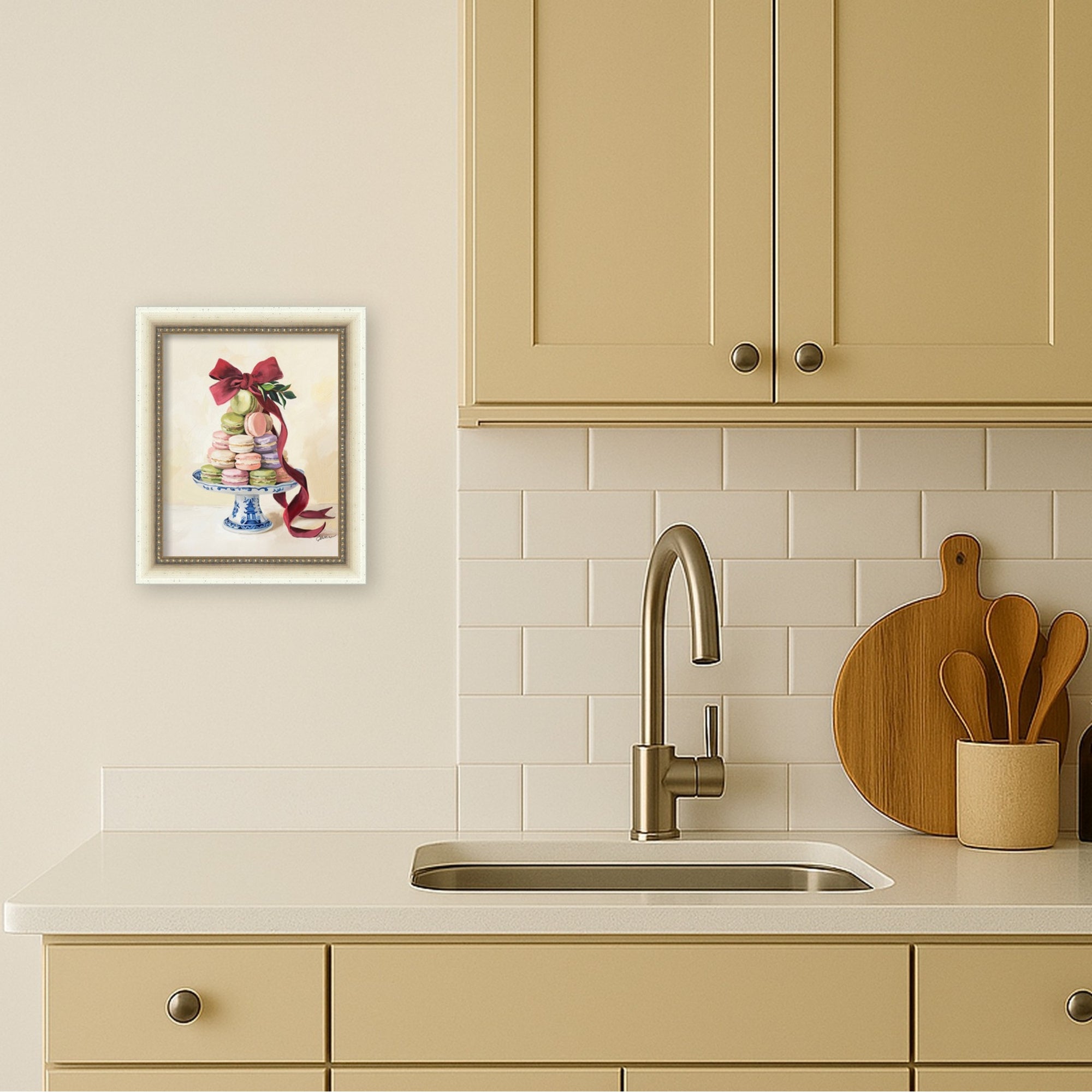 Mounted Canvas Belmont Distress White 10x12 5