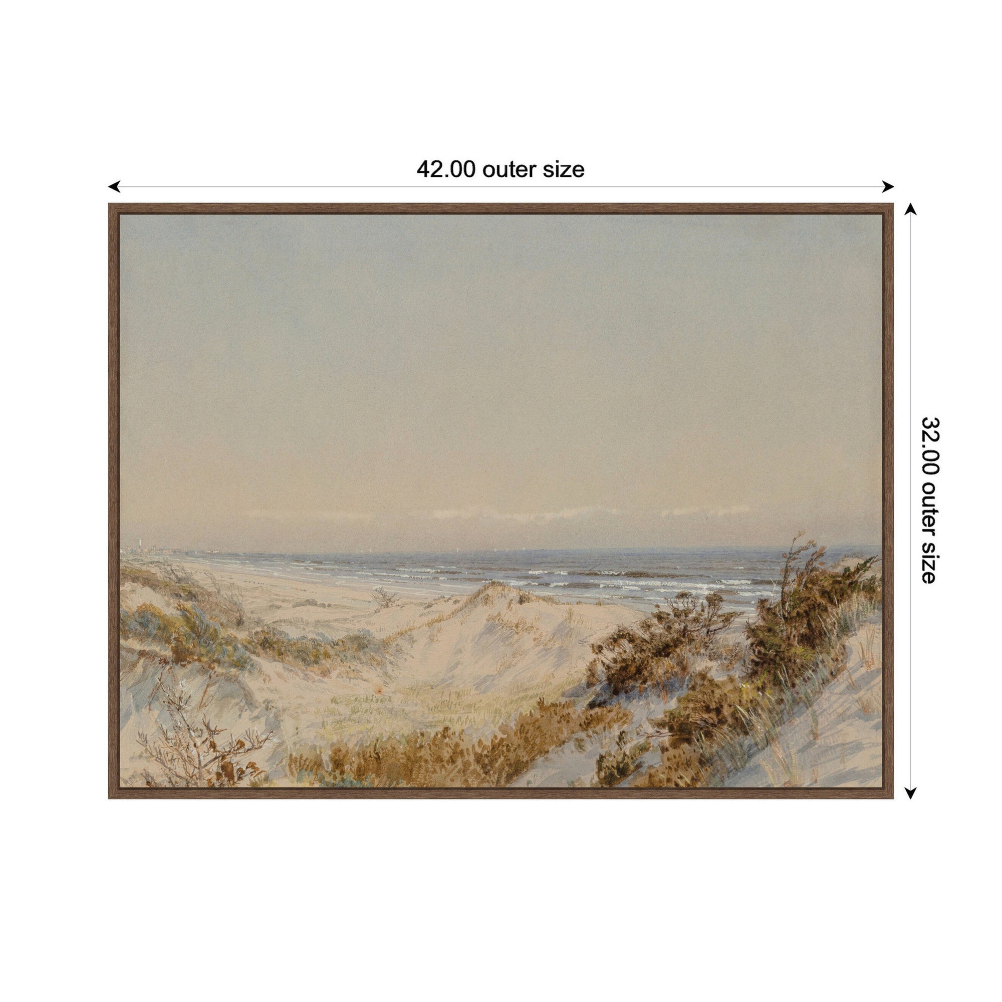 Framed Canvas Sylvie Walnut 42x32 2