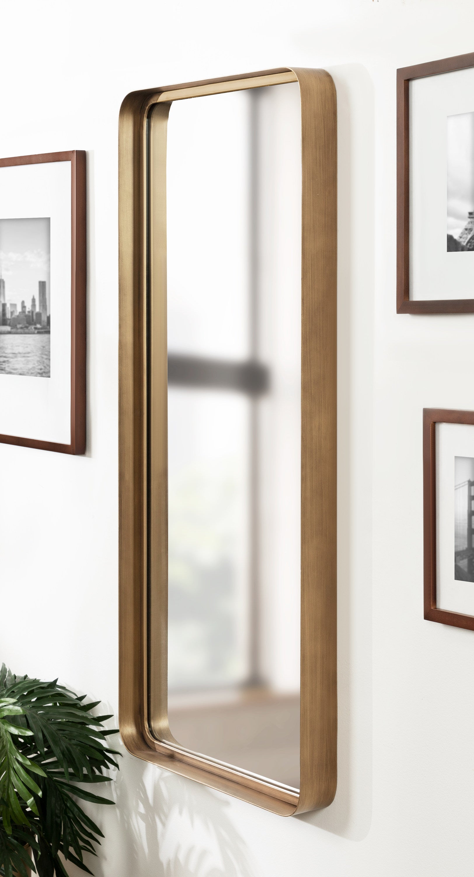 Rectangle Mirror 20x42 Gold 8
