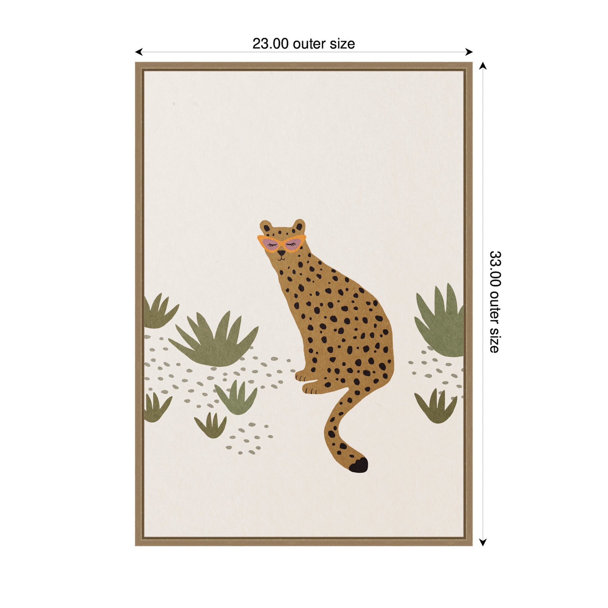 Leopard II by July Art Prints Framed Canvas Wall Art Print
