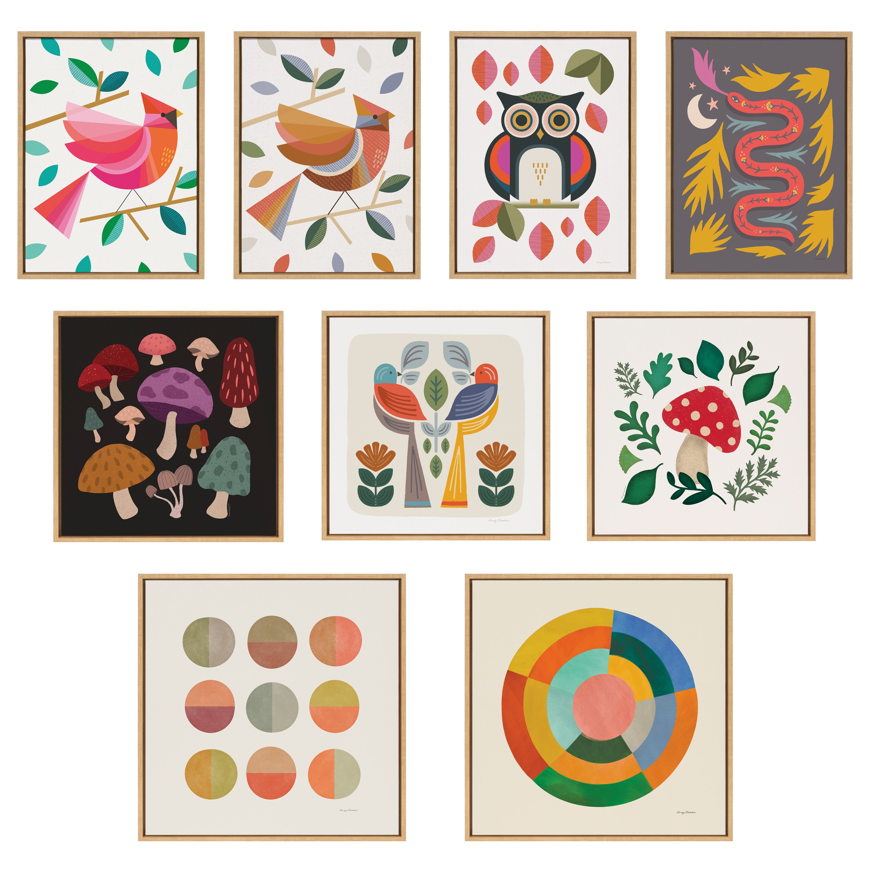 Framed Canvas Sylvie Natural 30x30 4