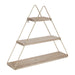 Accent Shelf Rustic Brown Gold 3 Shelves 1