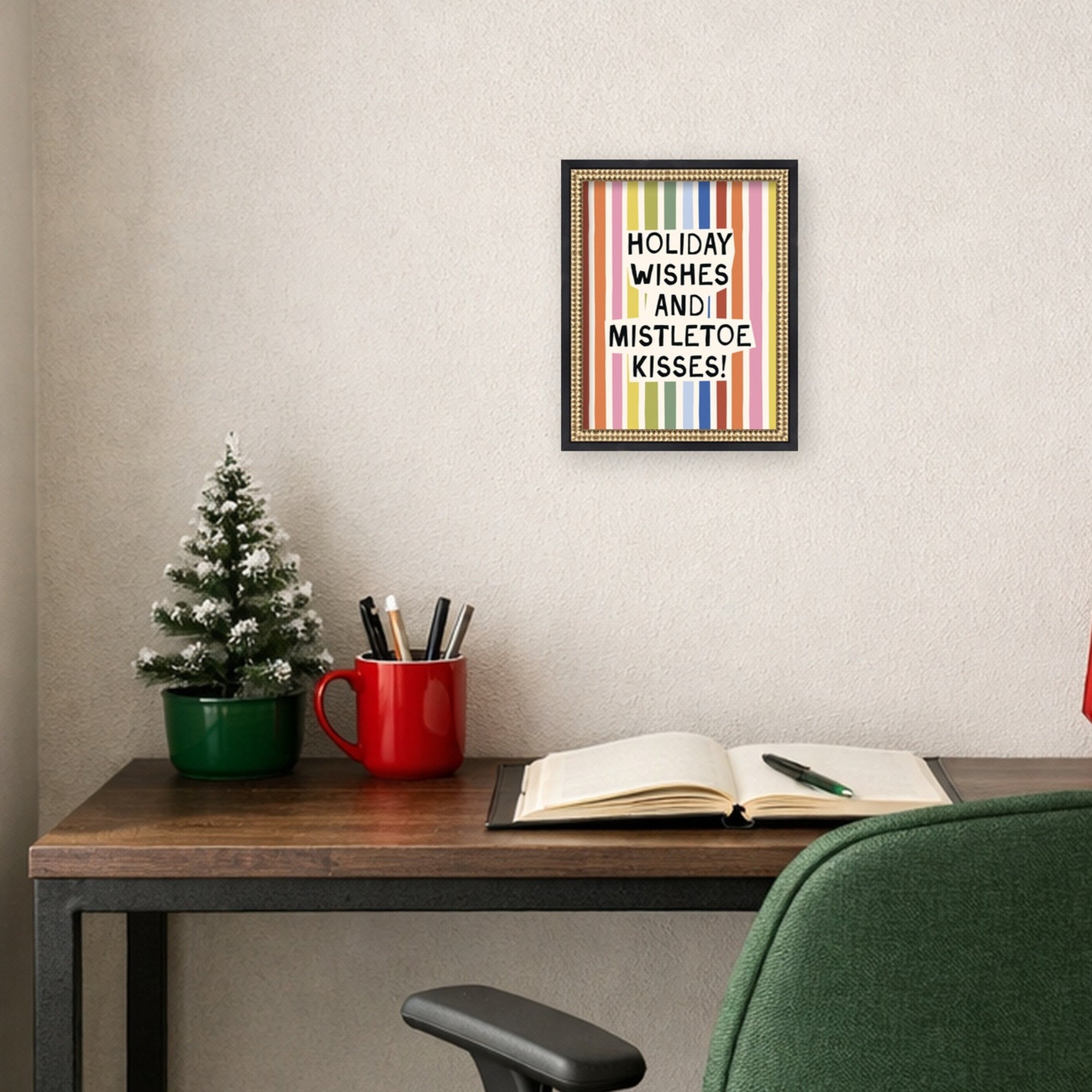 Mounted Canvas Castellan Black 13x16 6