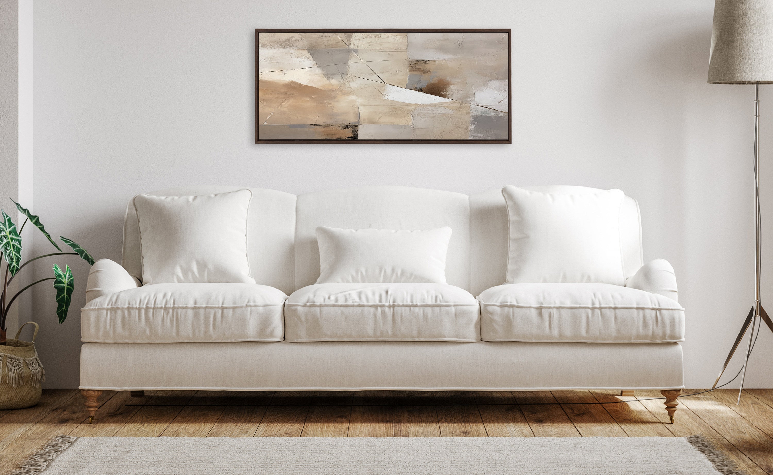 Framed Canvas 18x40 Sylvie Walnut 4