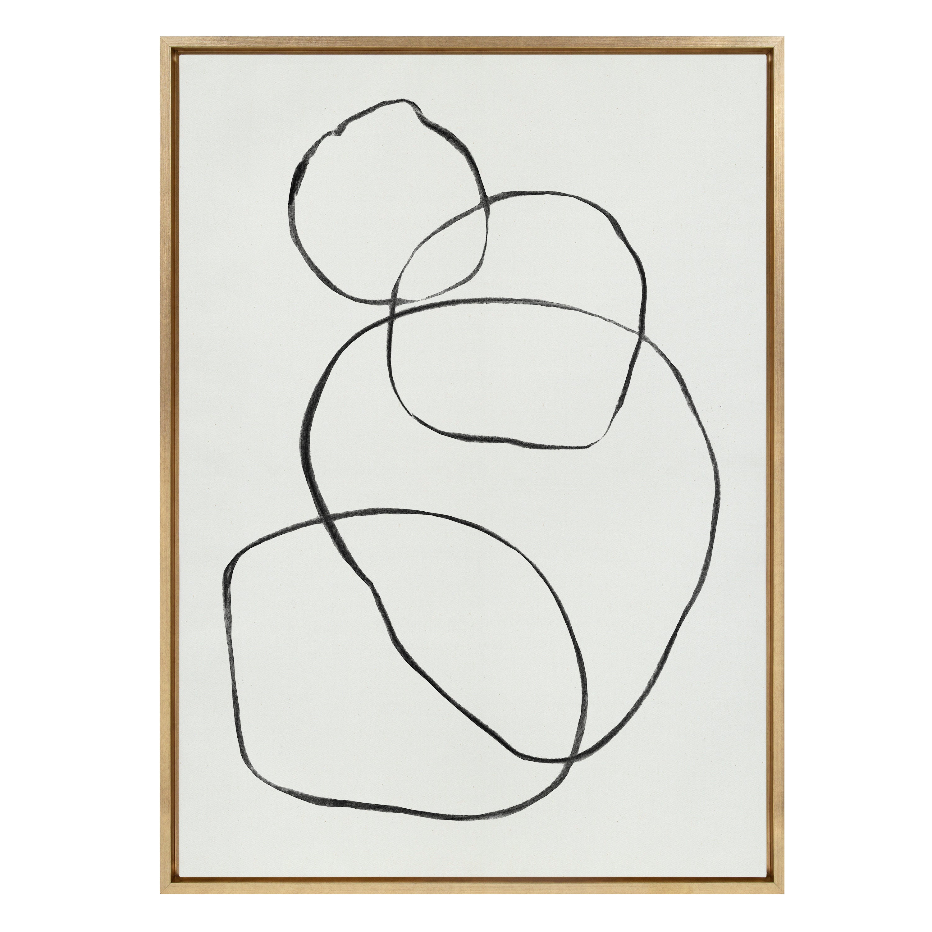 Framed Canvas Sylvie Bright Gold 28x38 1