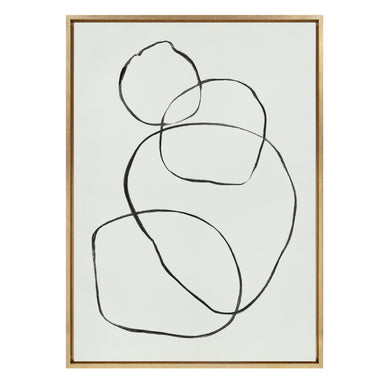 Framed Canvas Sylvie Bright Gold 28x38 1