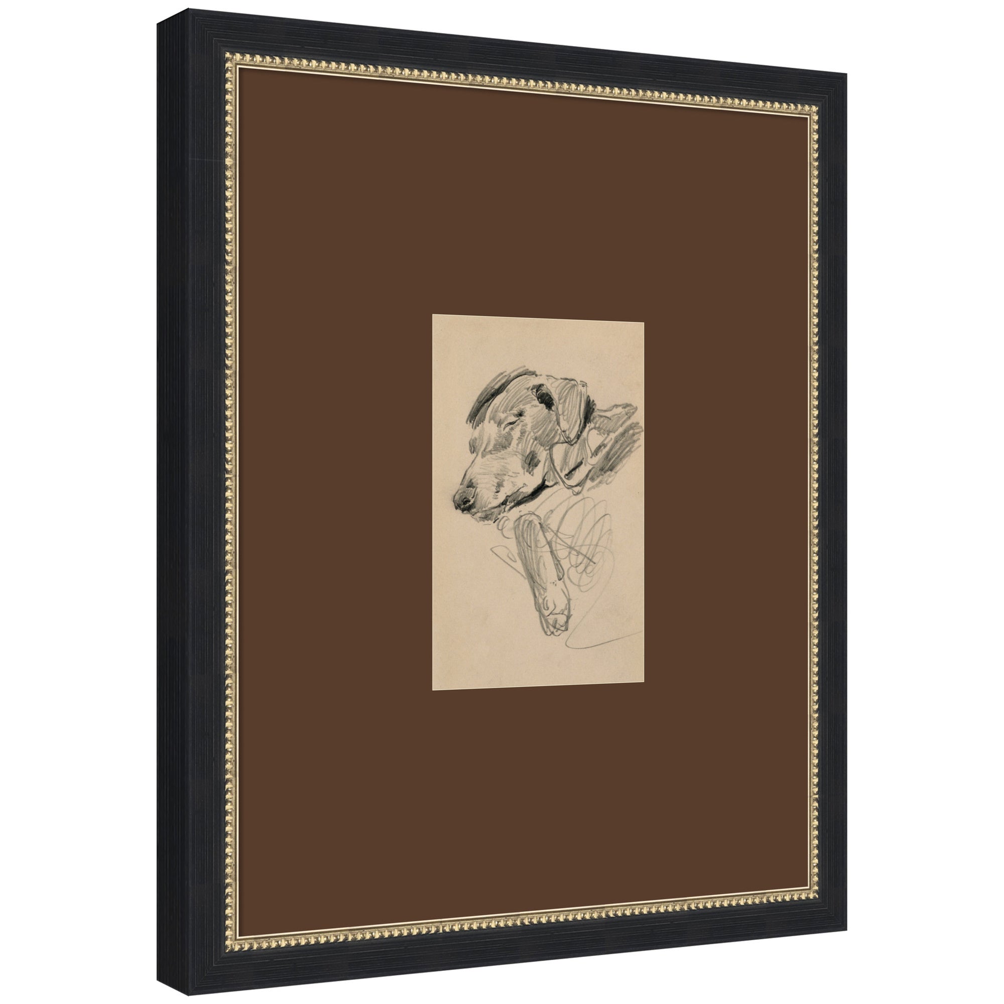 Framed Art 18x22 Brown Matted to 6x9 Belmont Black 7