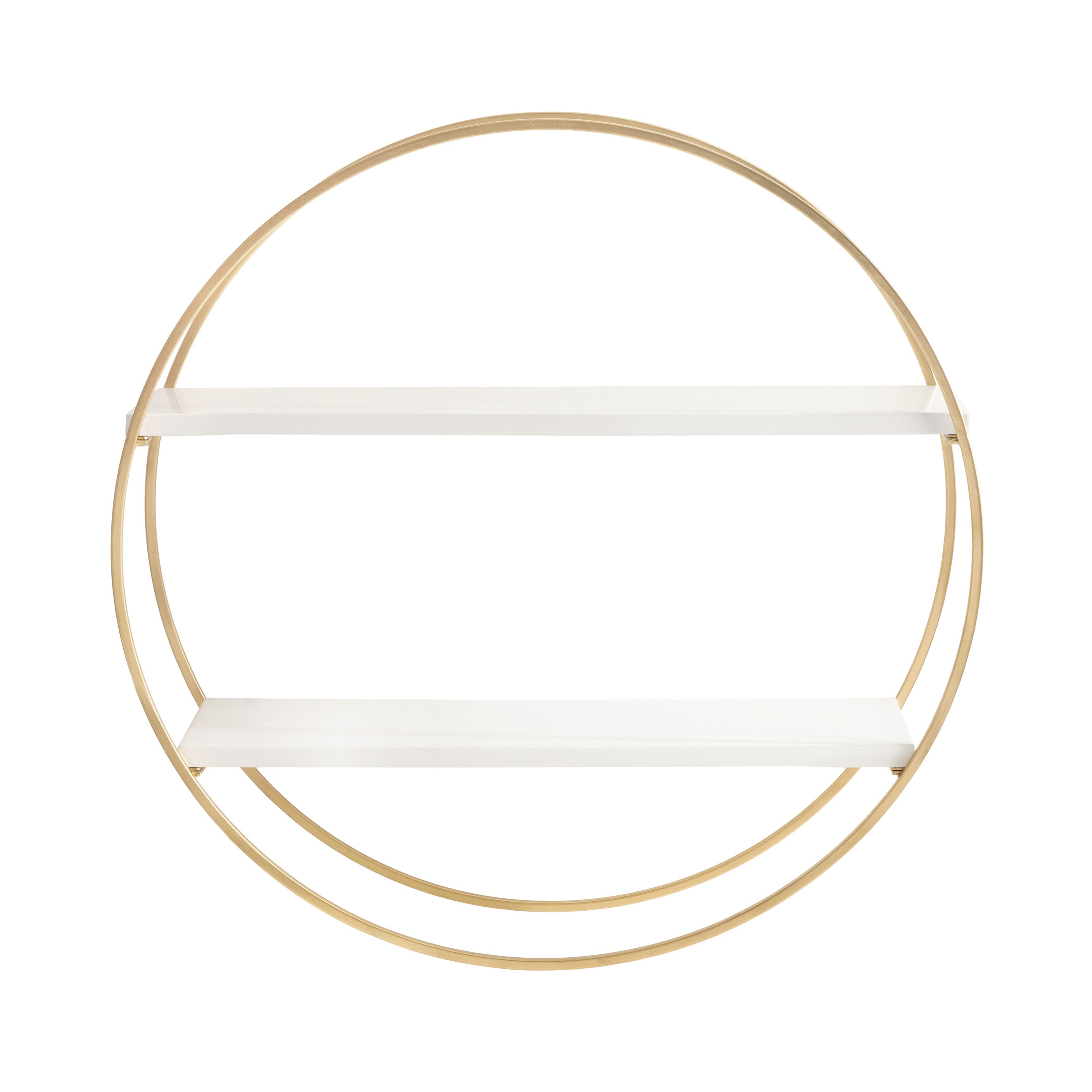 Accent Shelf White Gold 24" Diameter 5