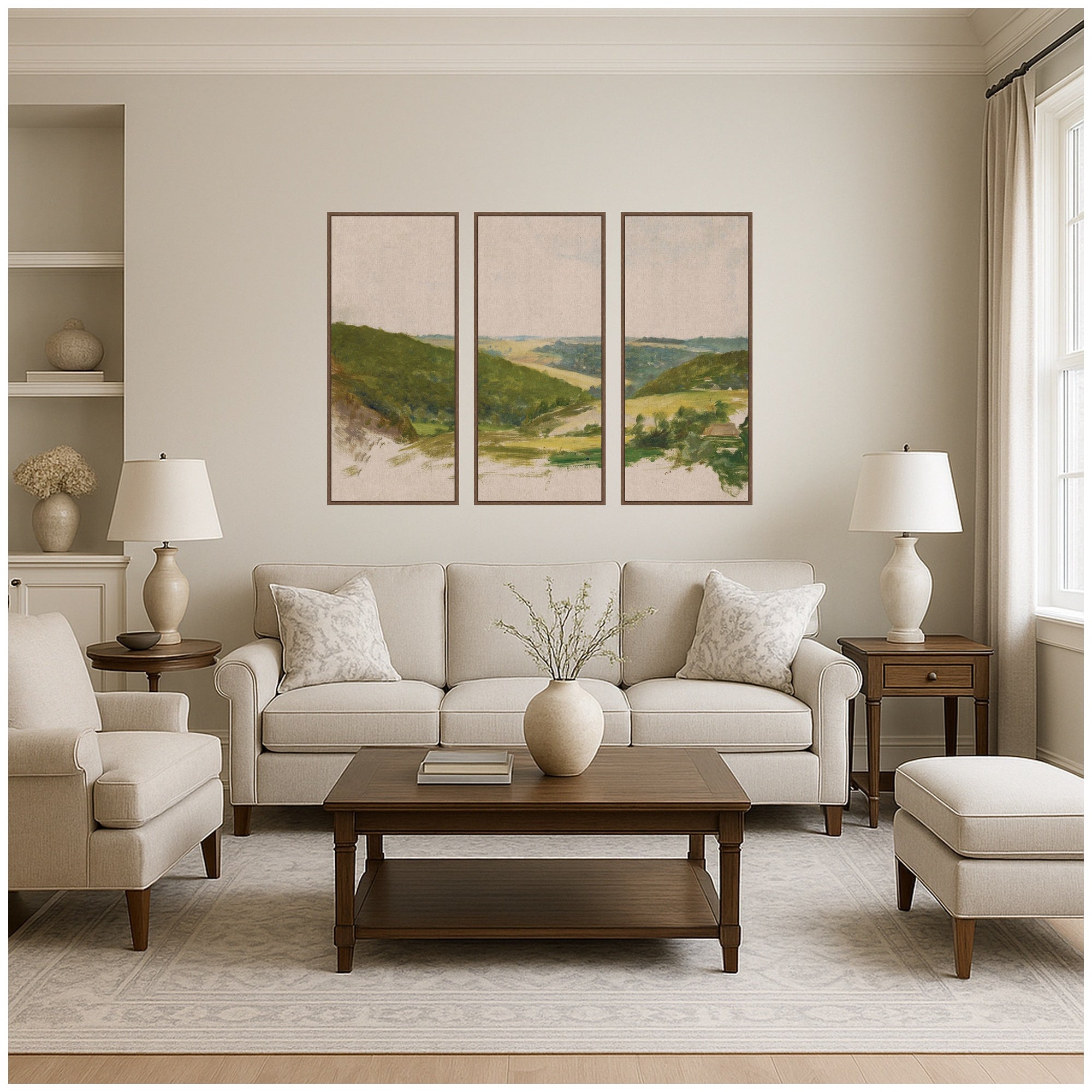 Art Set 3 Piece Set 18x40 Sylvie Walnut 7