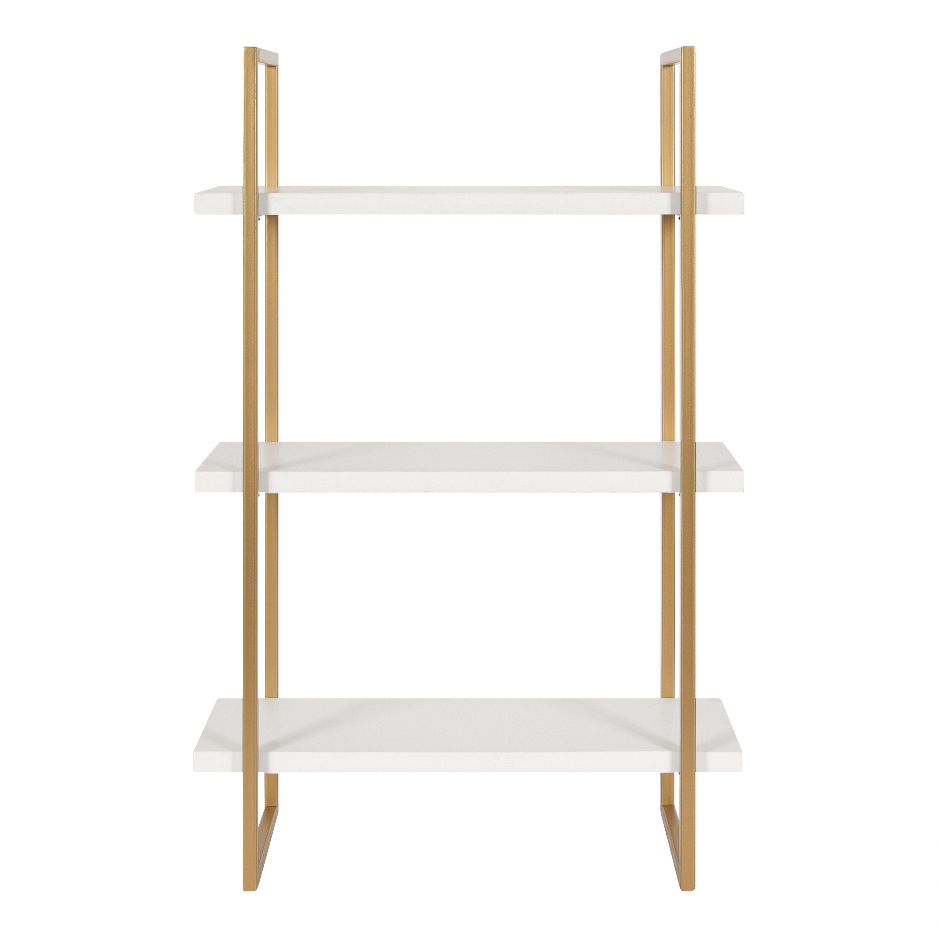 Accent Shelf 20x30 White Gold 3