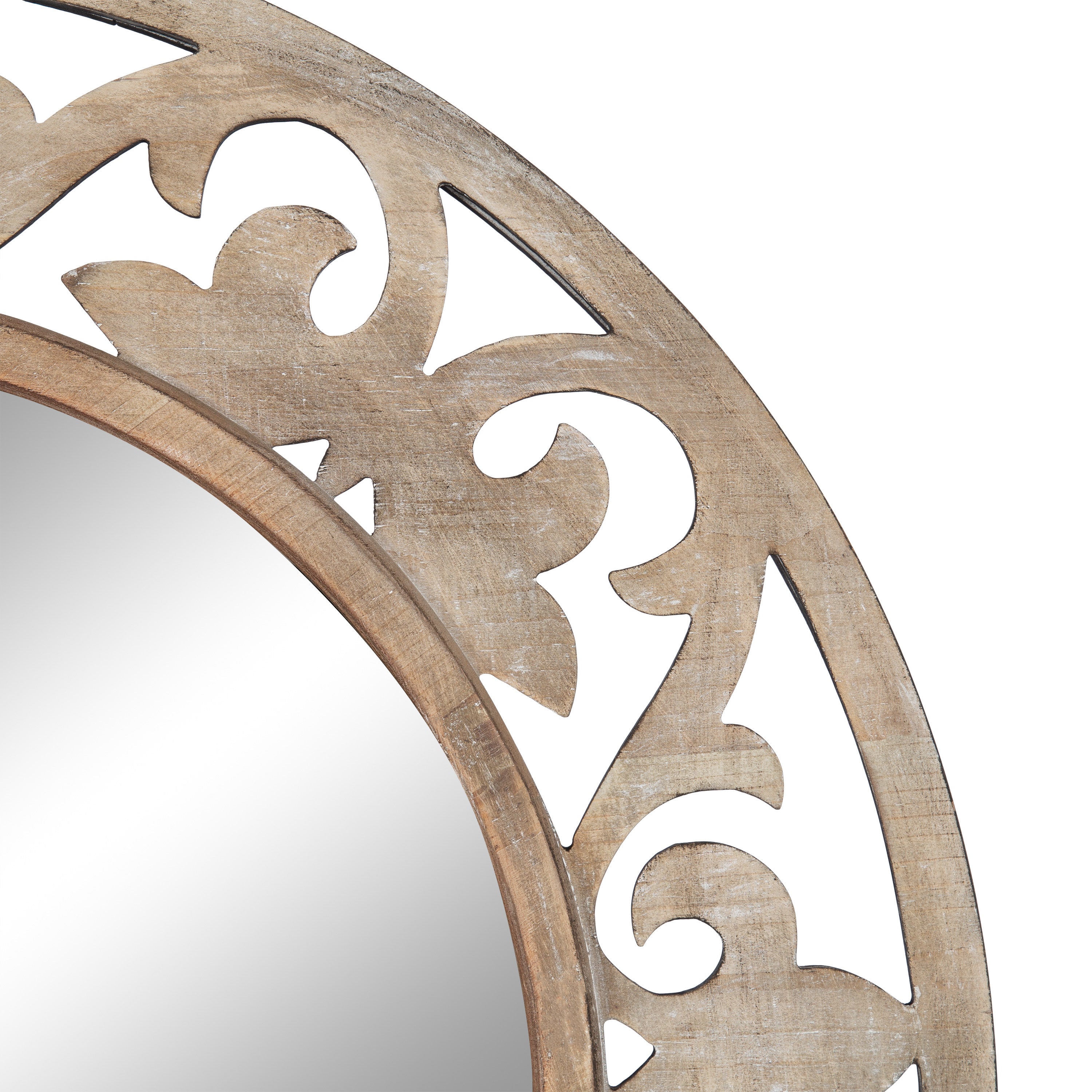 Shovali Rustic Round Mirror