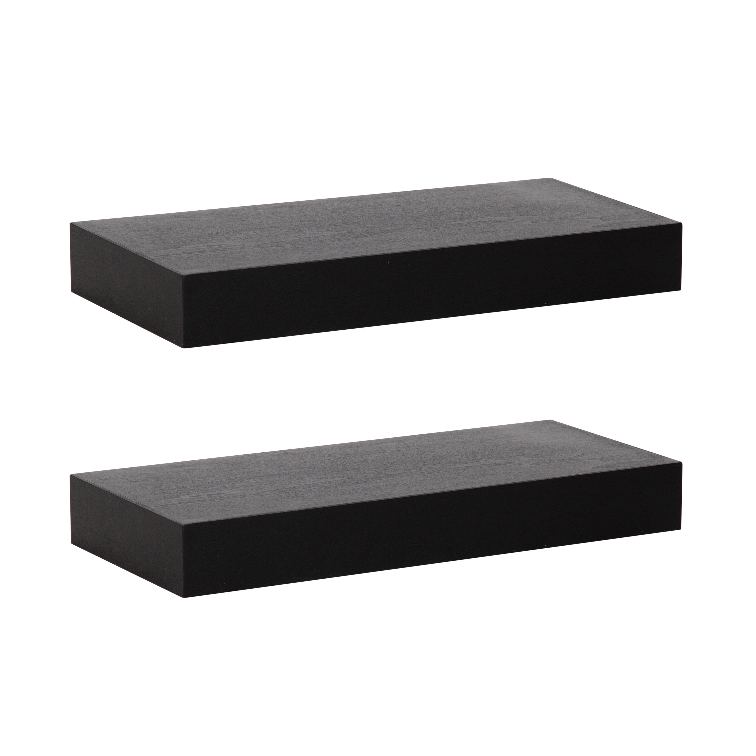 Floating Shelf 2 Piece 18 Inch Black 1