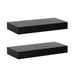 Floating Shelf 2 Piece 18 Inch Black 1