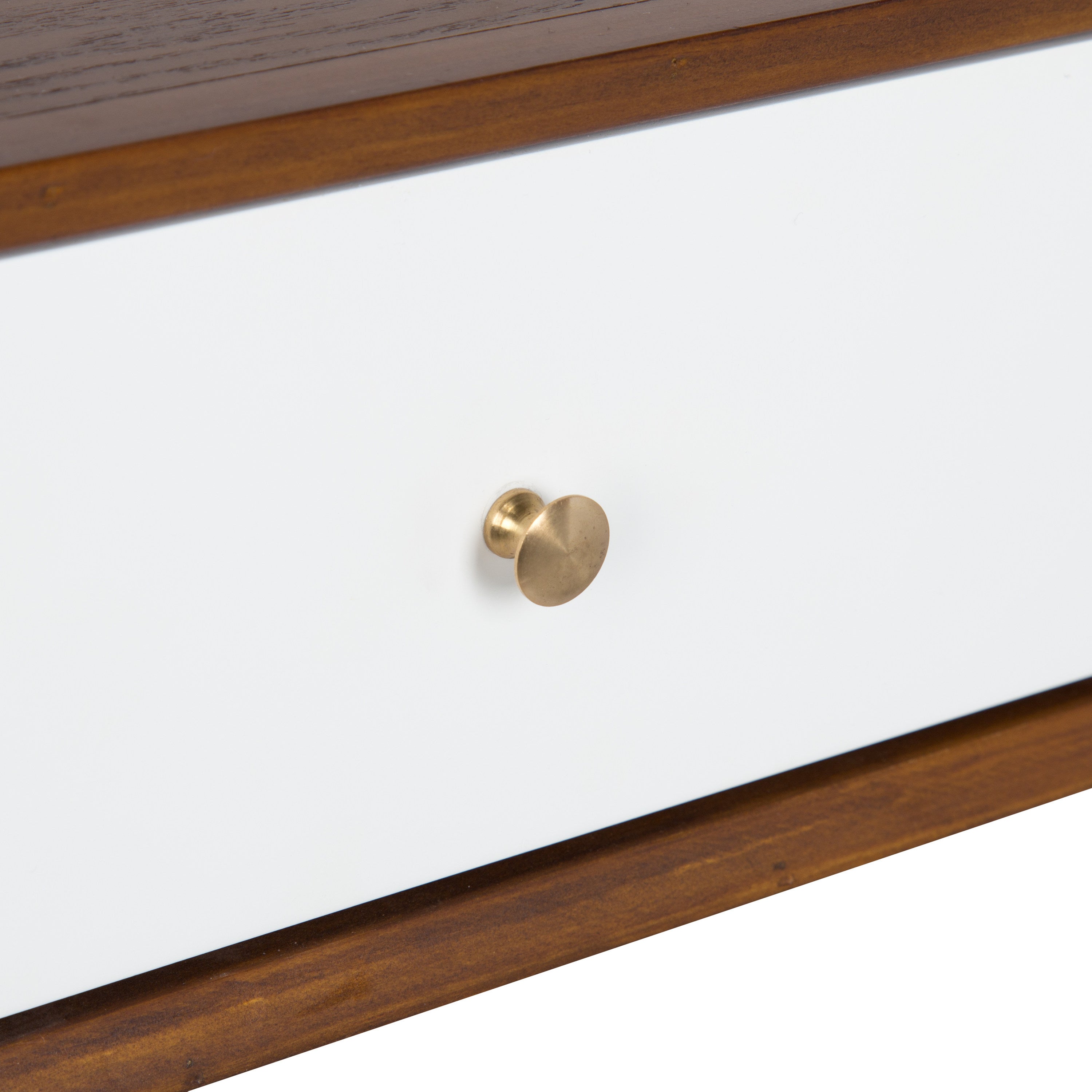 Console Table Walnut Brown White 36x12x30 4