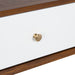 Console Table Walnut Brown White 36x12x30 4