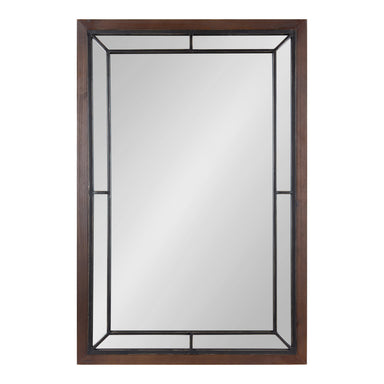 Rectangle Mirror Walnut Brown 24x36 2
