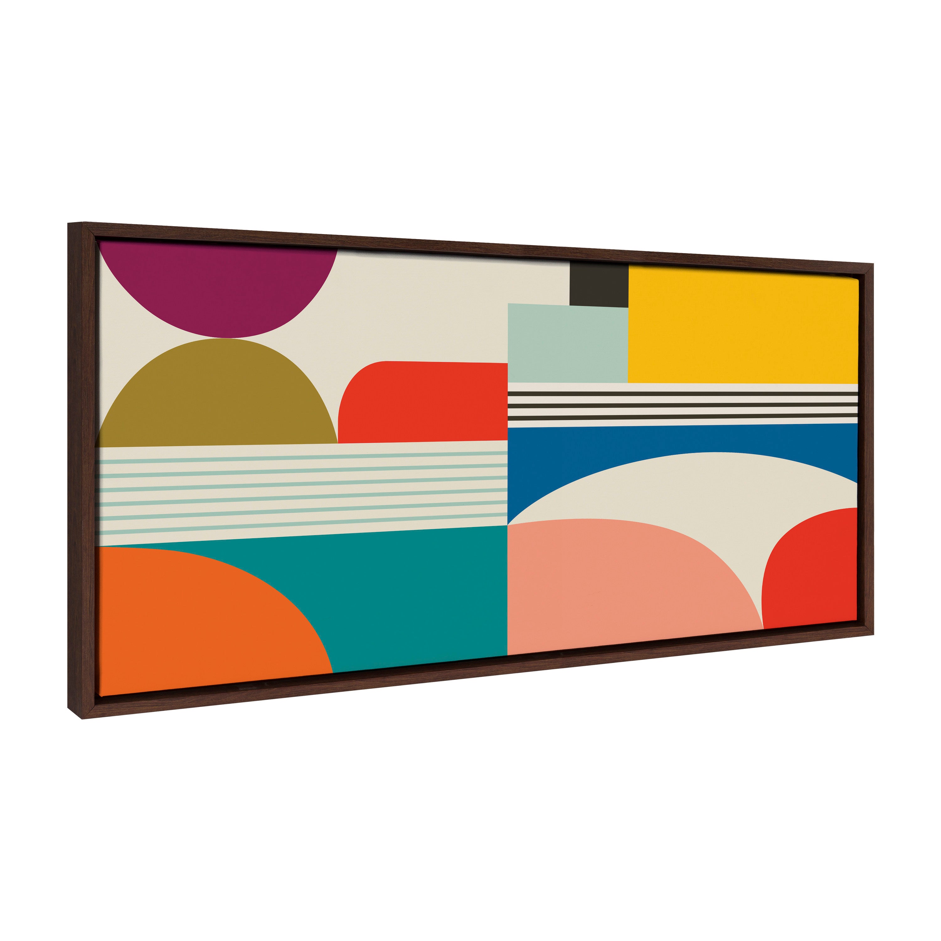 Framed Canvas Sylvie Walnut 18x40 1