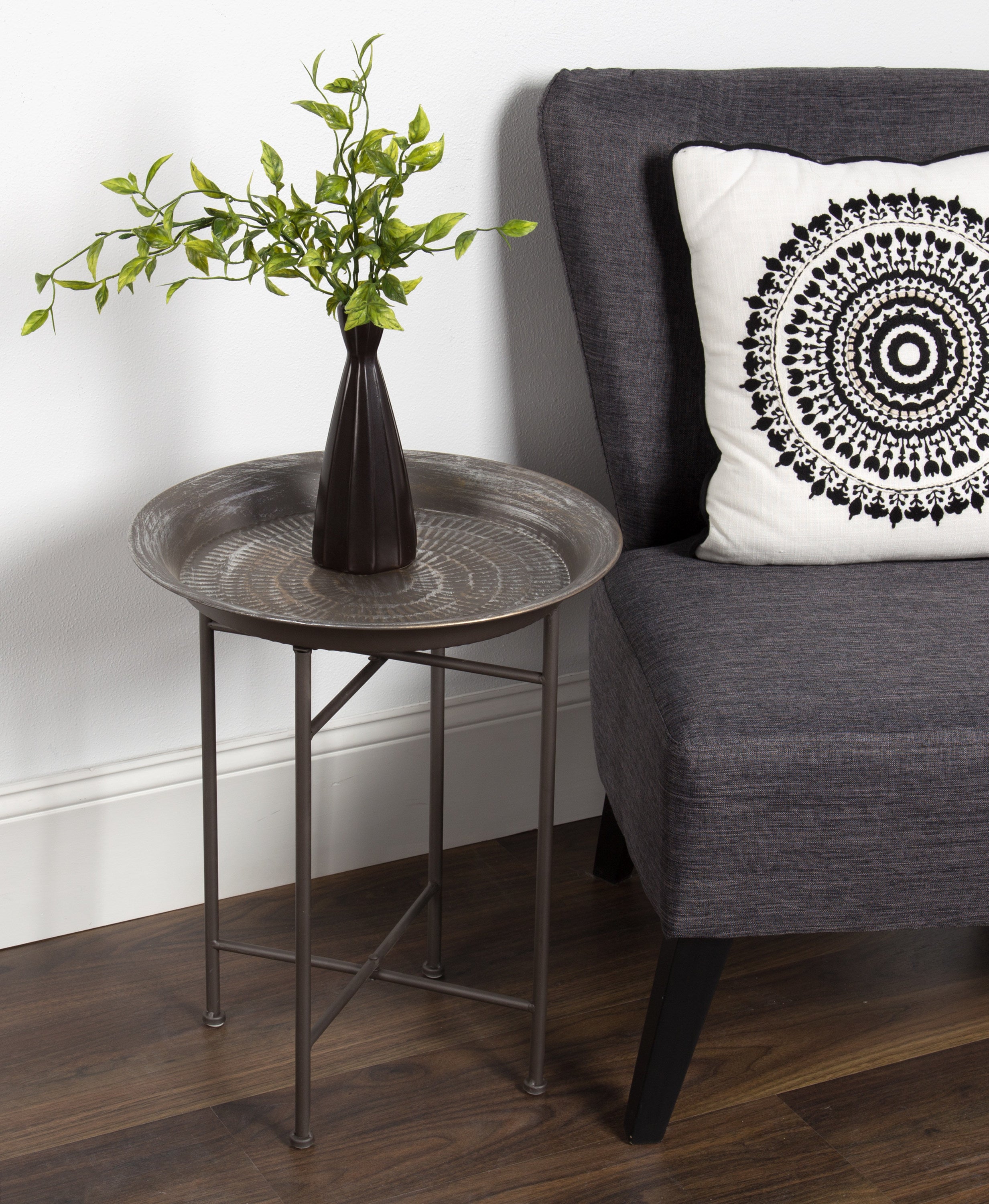 Mahdavi Round Metal Accent Table
