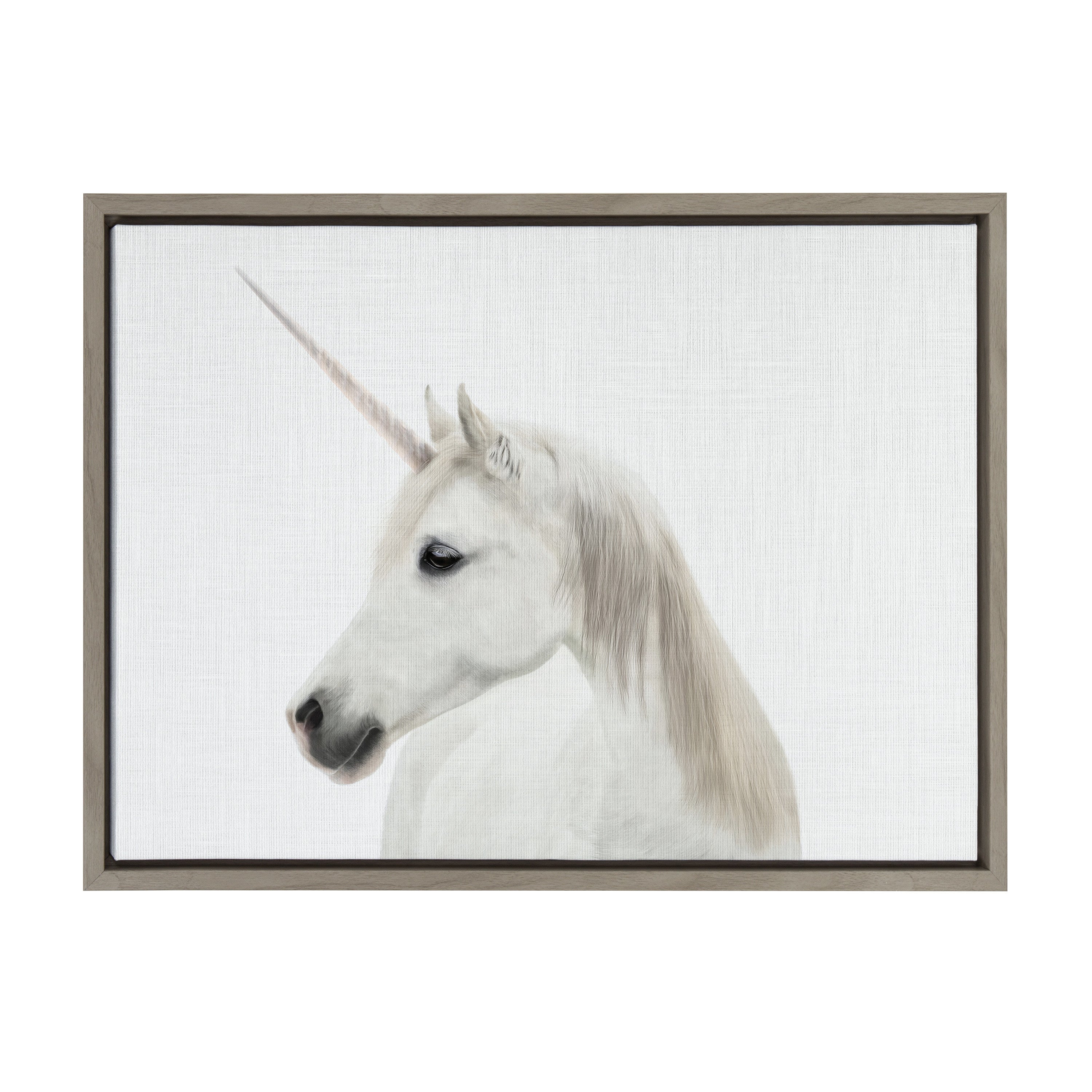 Sylvie Unicorn Framed Canvas by Simon Te of Tai Prints