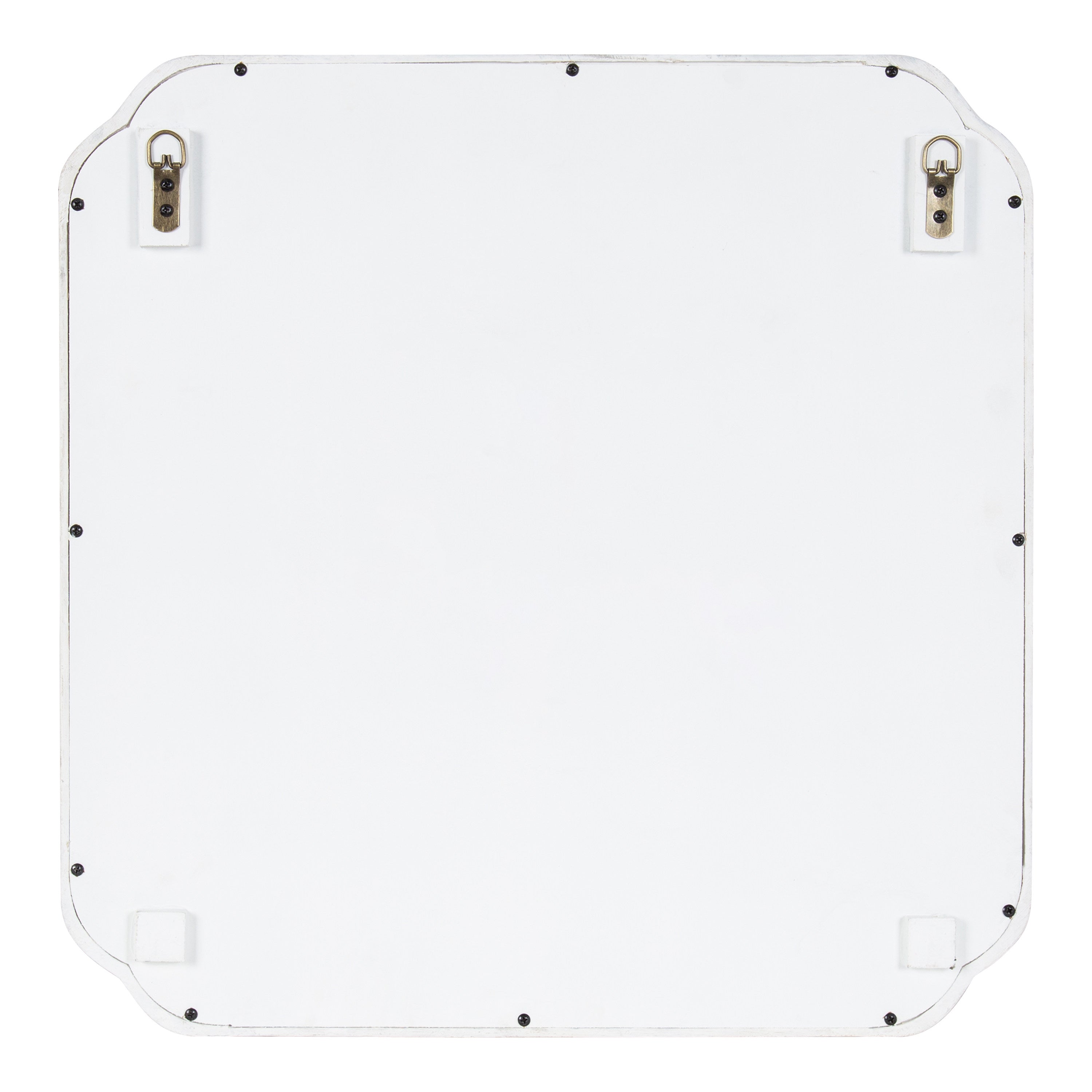 Scallop Mirror White 24x24 4