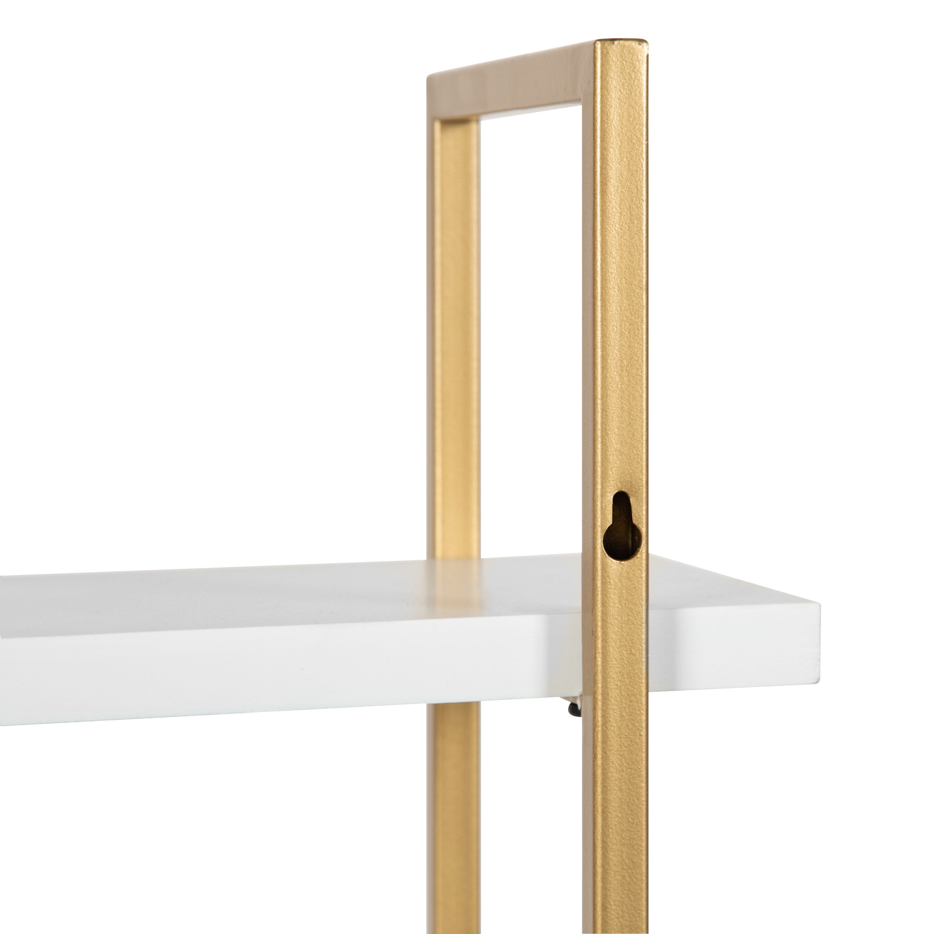 Accent Shelf 20x30 White Gold 4