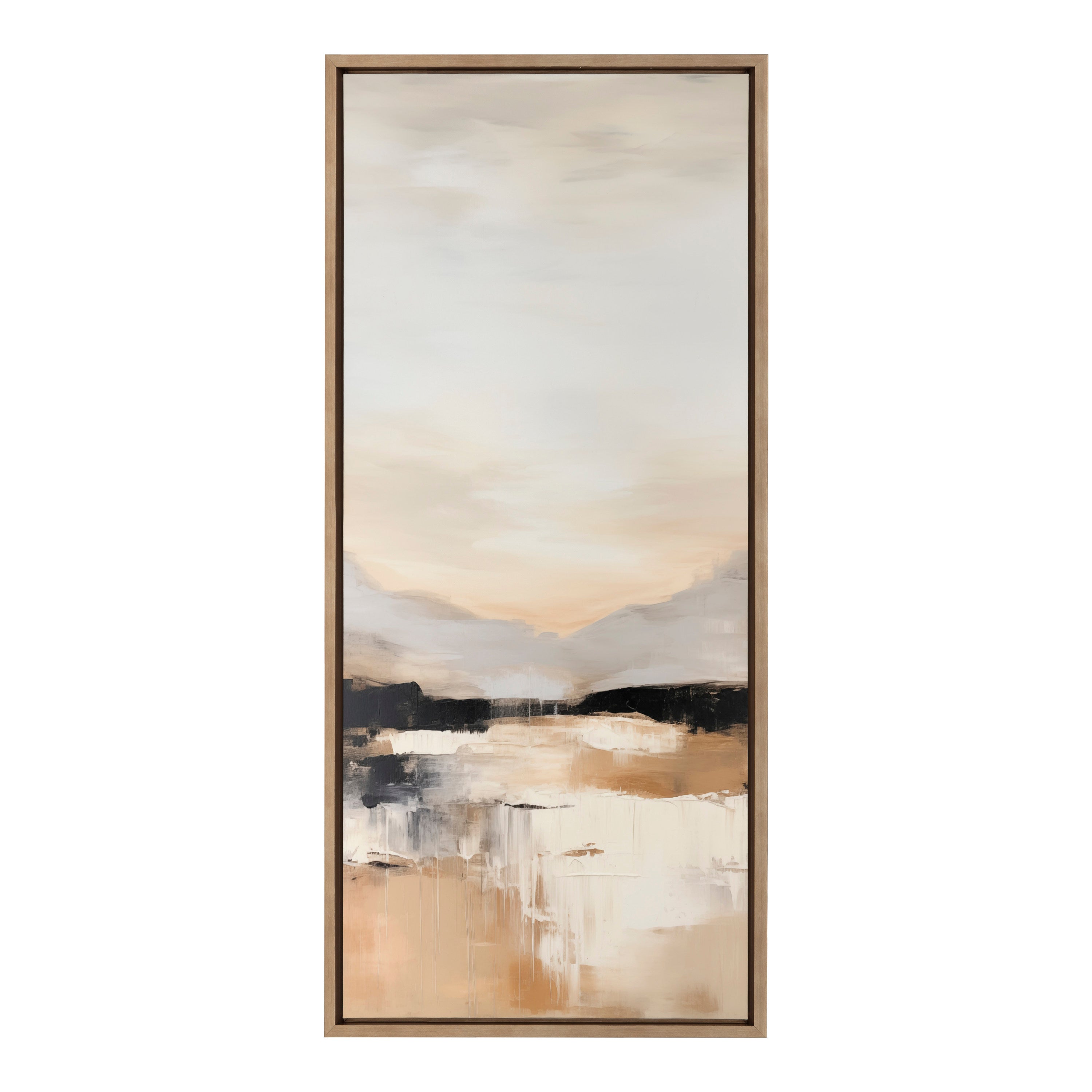 Framed Canvas Sylvie Dark Gold 18x40 2