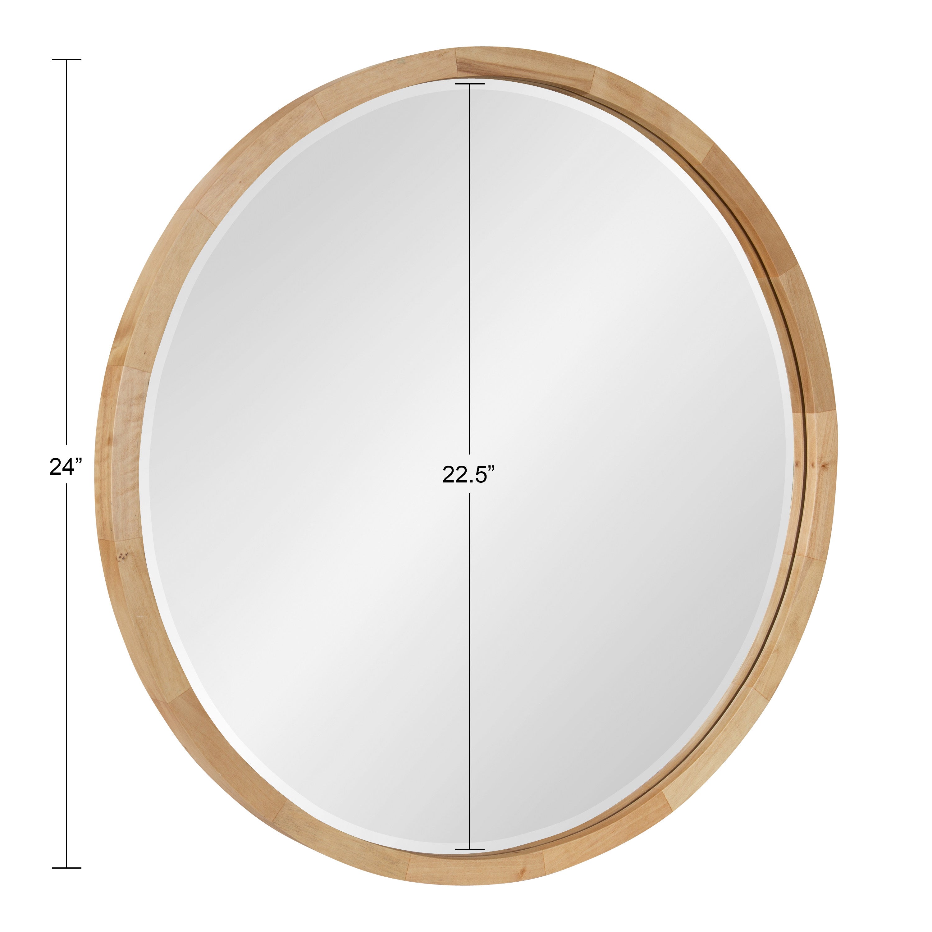 McLean Round Wood Framed Wall Mirror