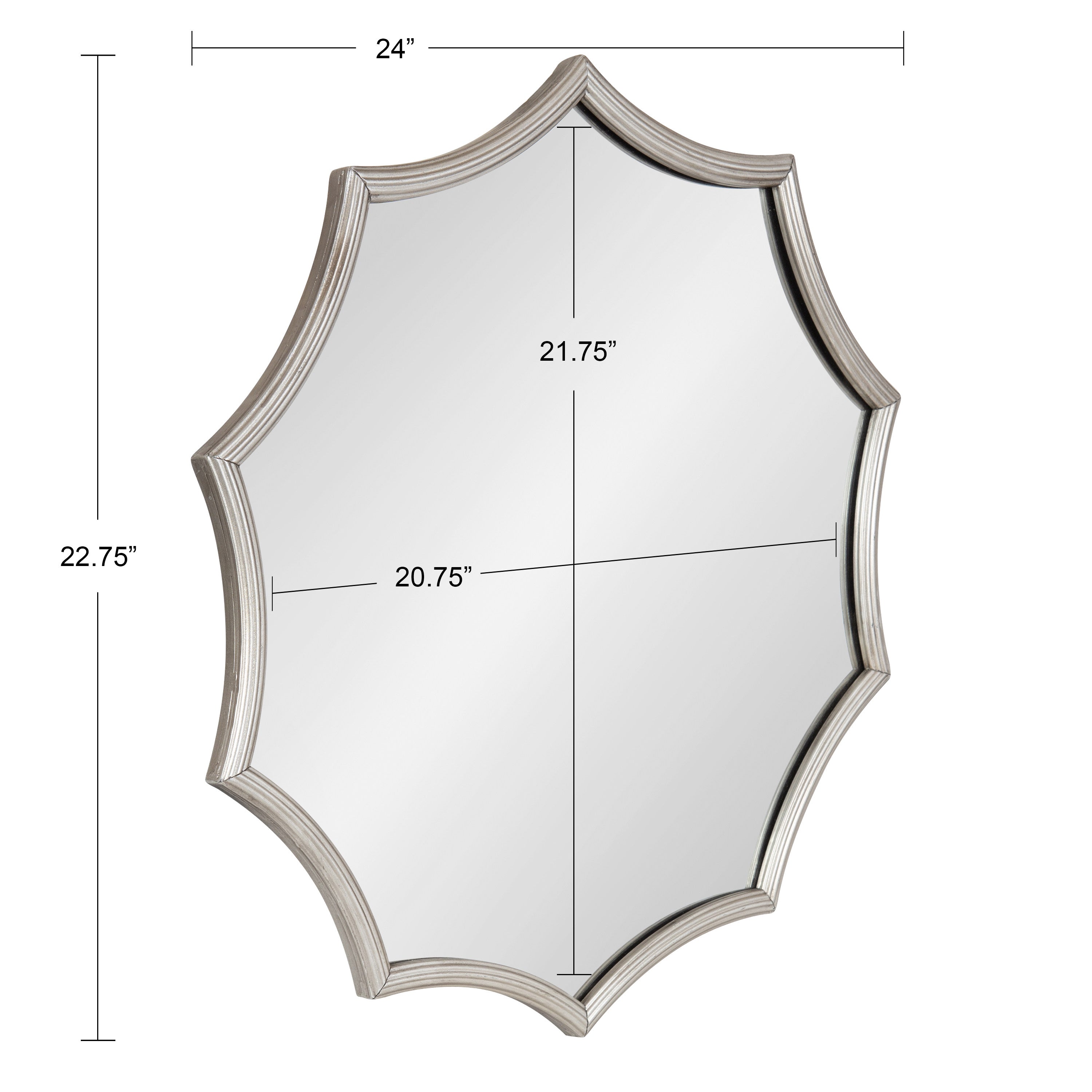 Lalina Scalloped Round Framed Accent Mirror