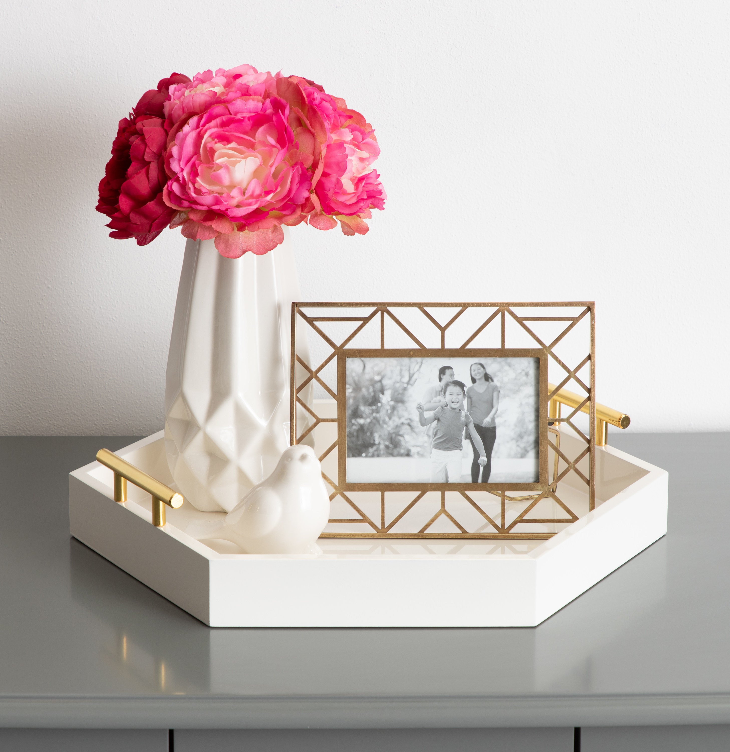 Single Tray White Gold 18x18 5
