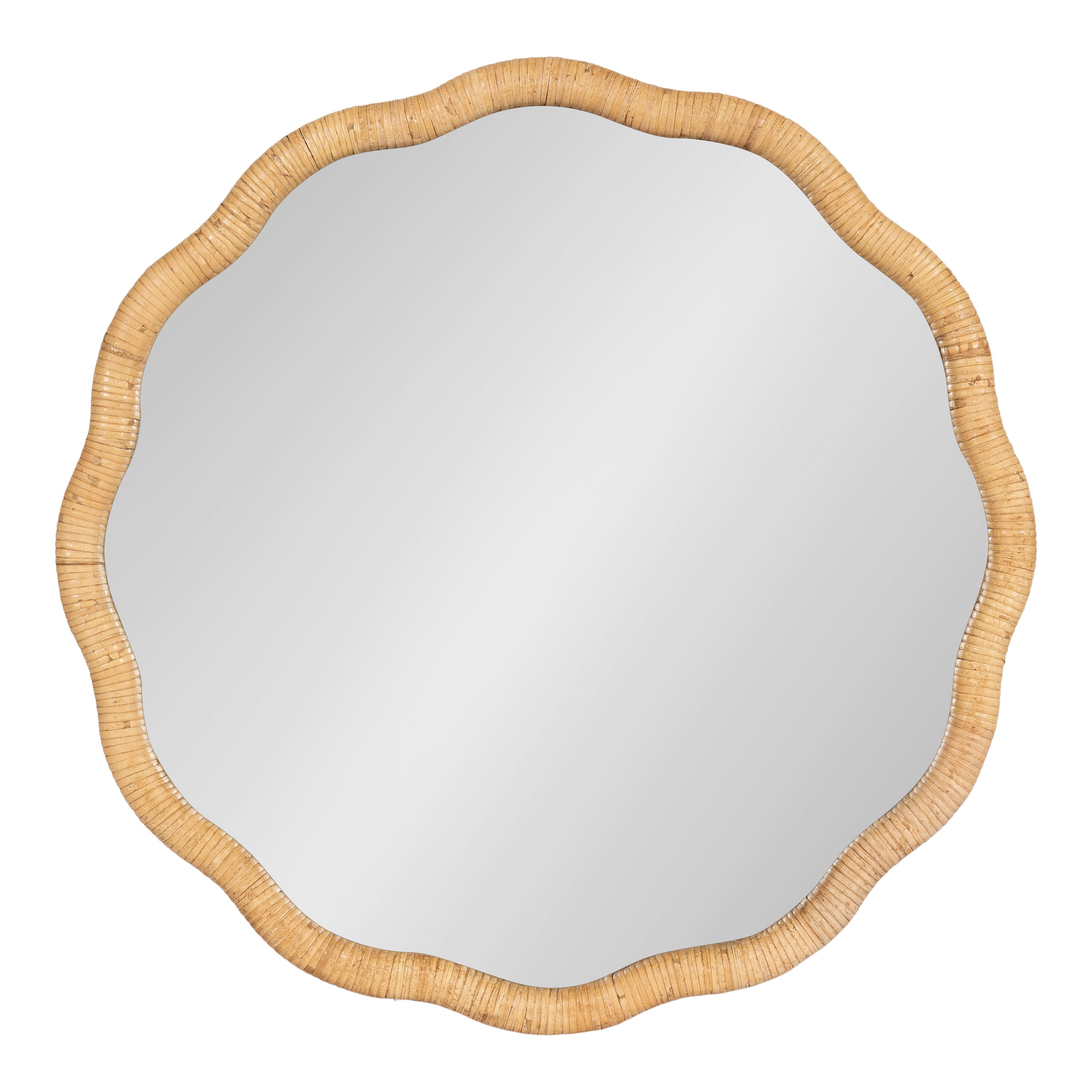 Scallop Mirror Natural 26x26 1