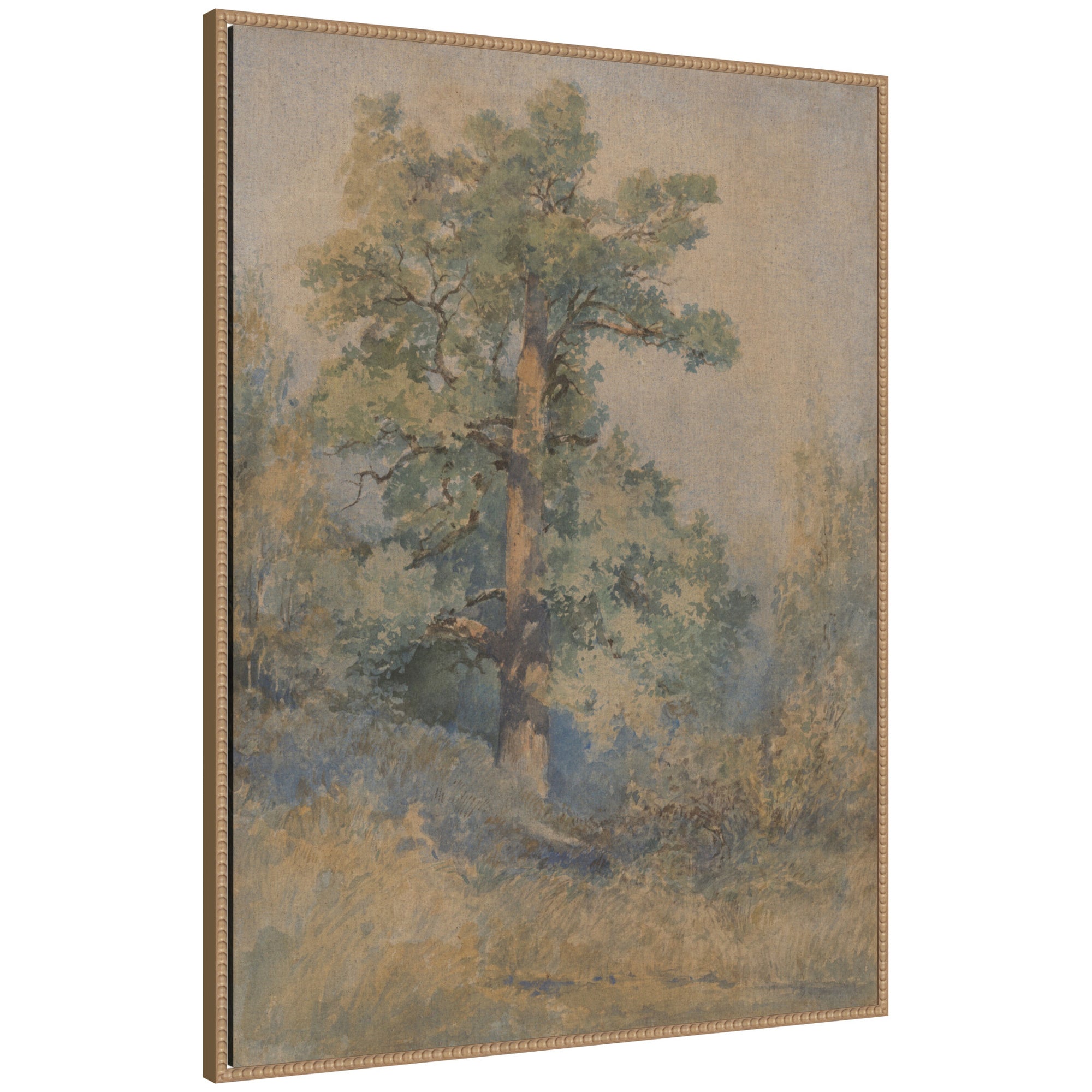 Framed Canvas 32x42 Sylvie Beaded Rustic Natural 1