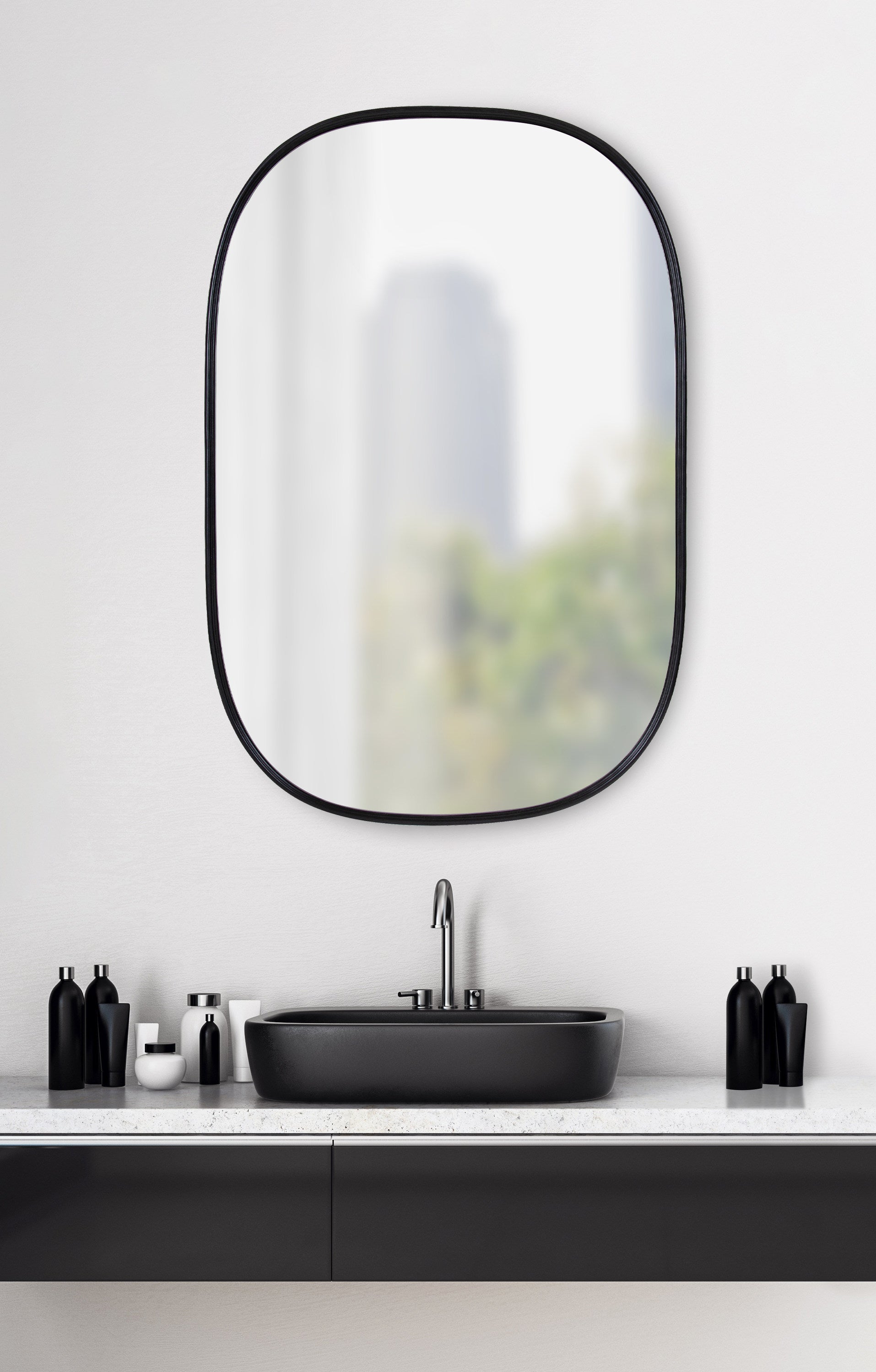 Capsule Mirror Black 24x36 6