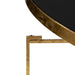 Coffee Table Black Gold 28.25x28.25x19 5